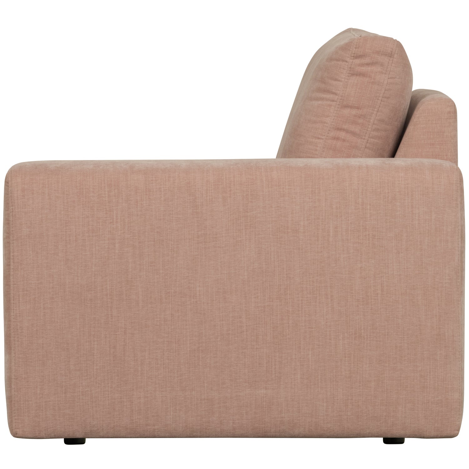 Sofa FAMILY - moduł końcowy prawostronny różowy – styl japandi