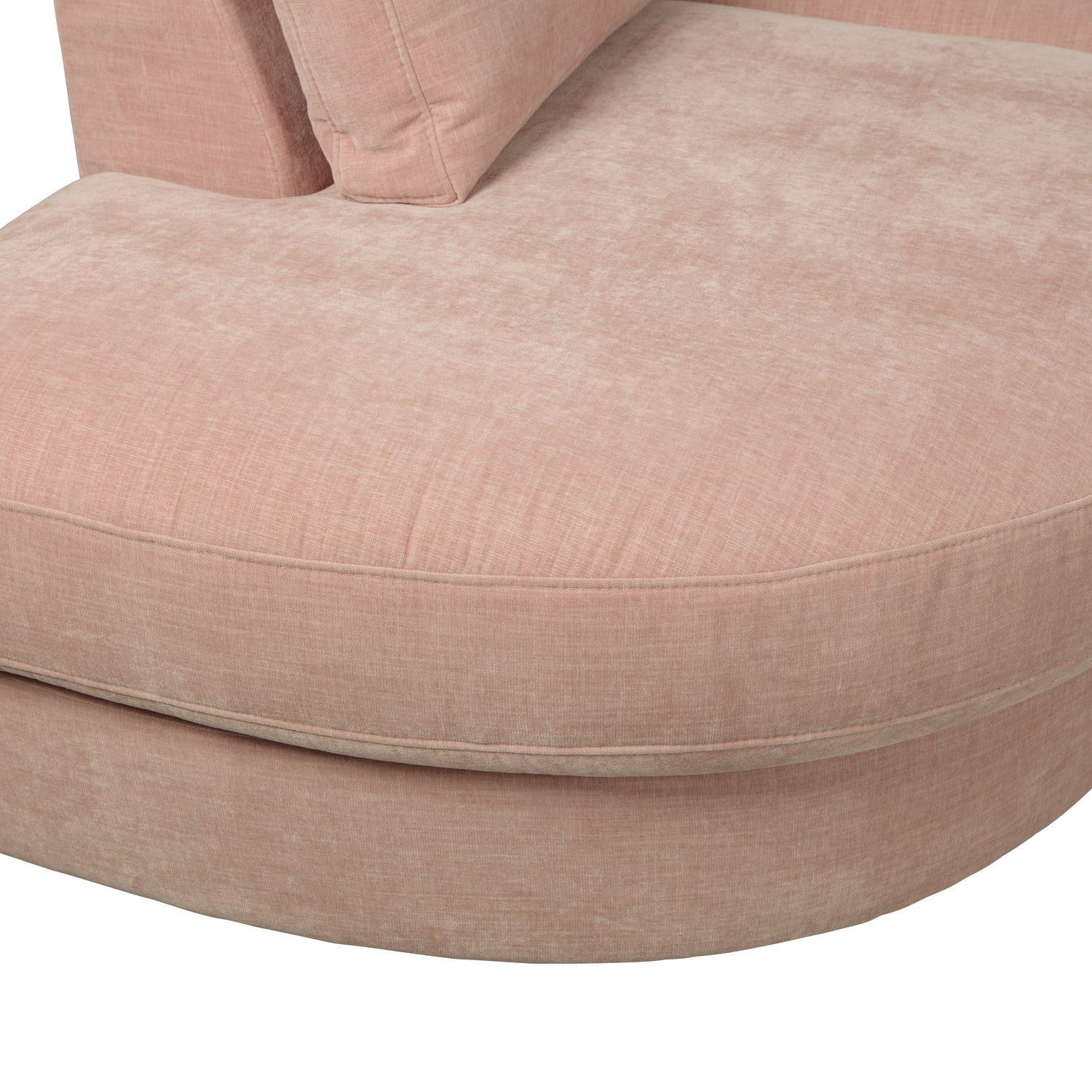Sofa FAMILY - moduł otwarty lewostronny różowy do salonu – styl minimalistyczny
