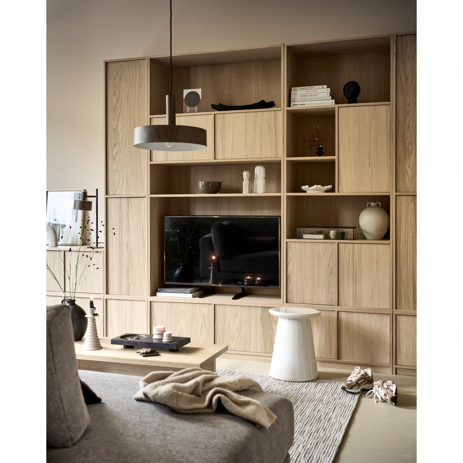 MODULAIR Double Cabinet Oak Veneer