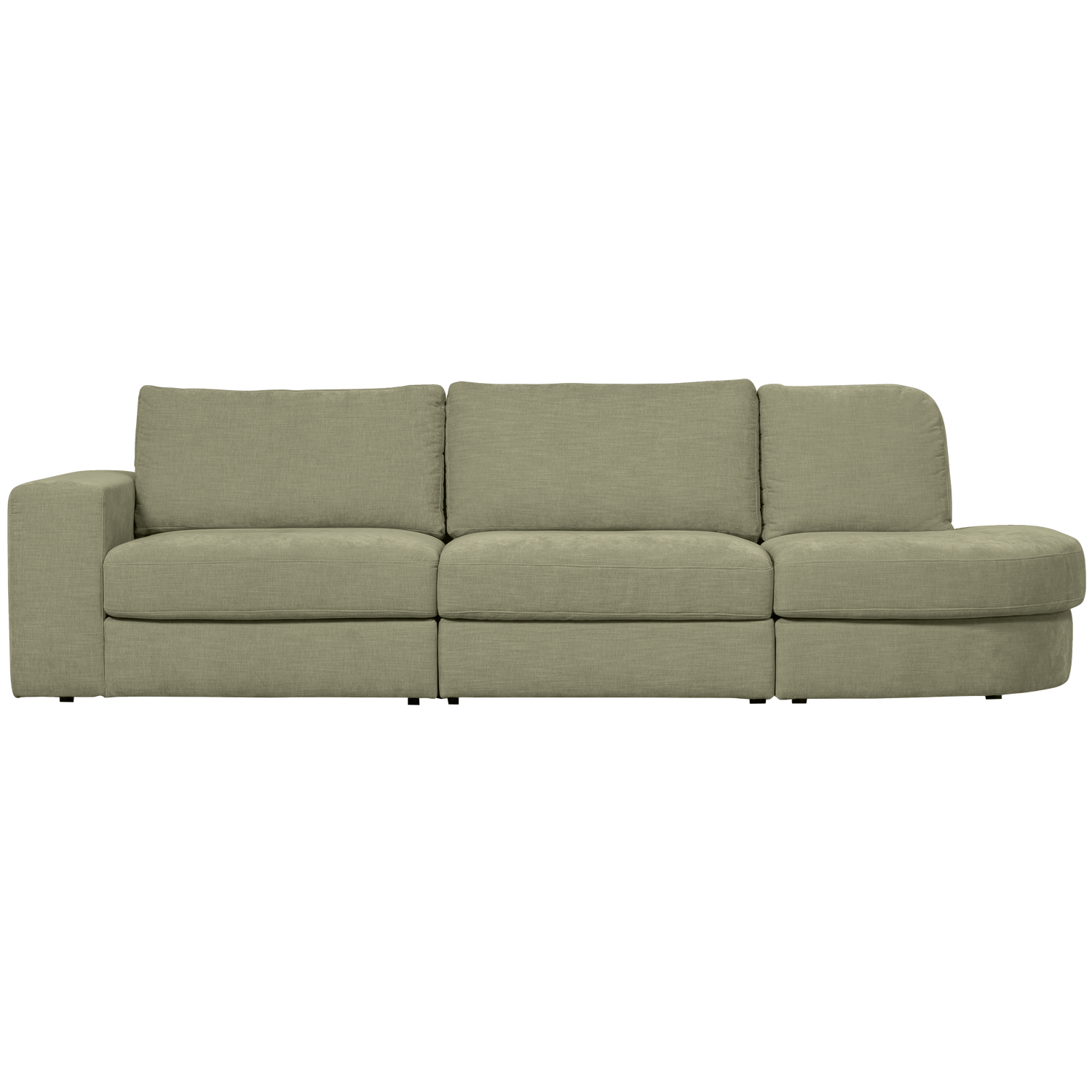 Right-facing open FAMILY sofa green