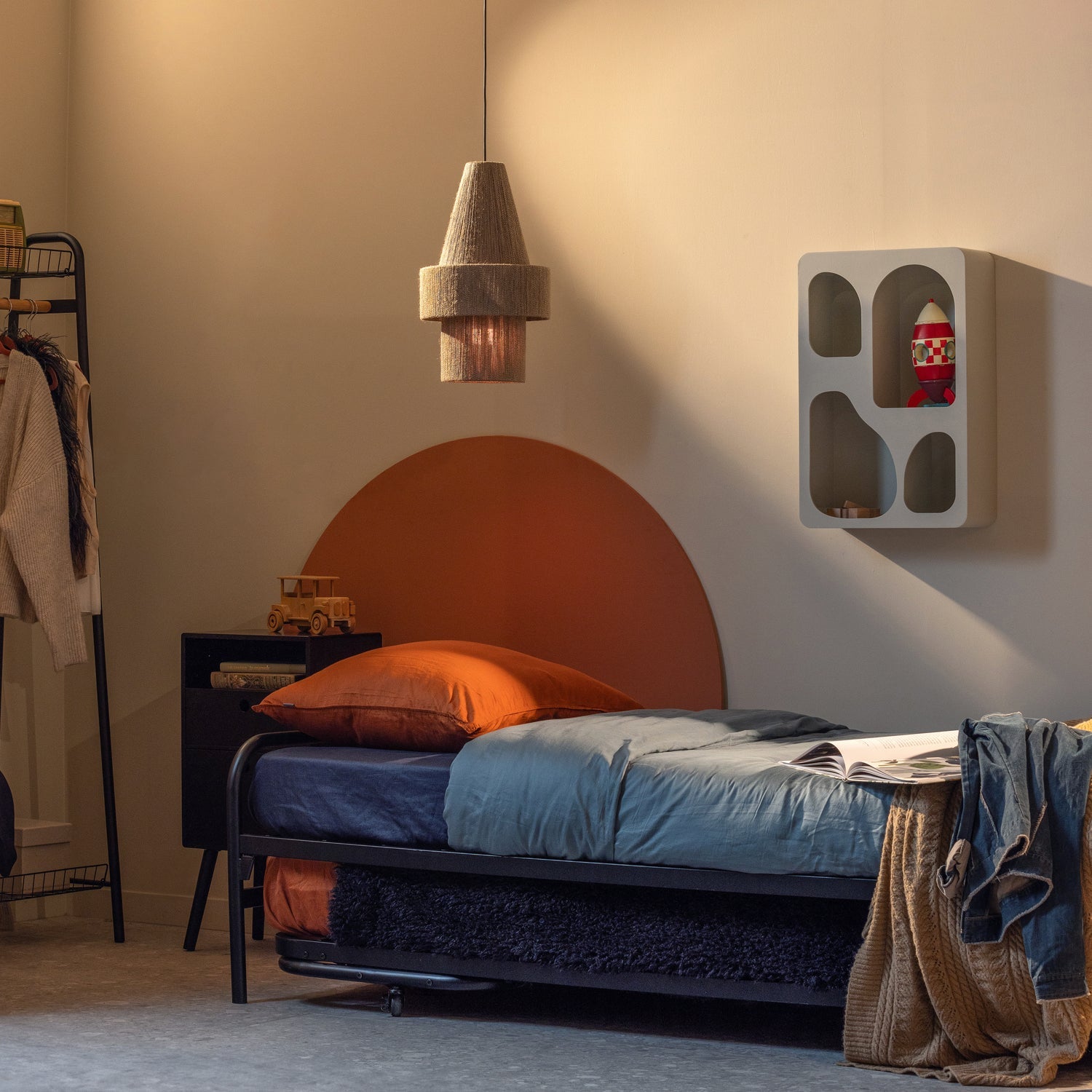 Łóżko składane LUCY czarny