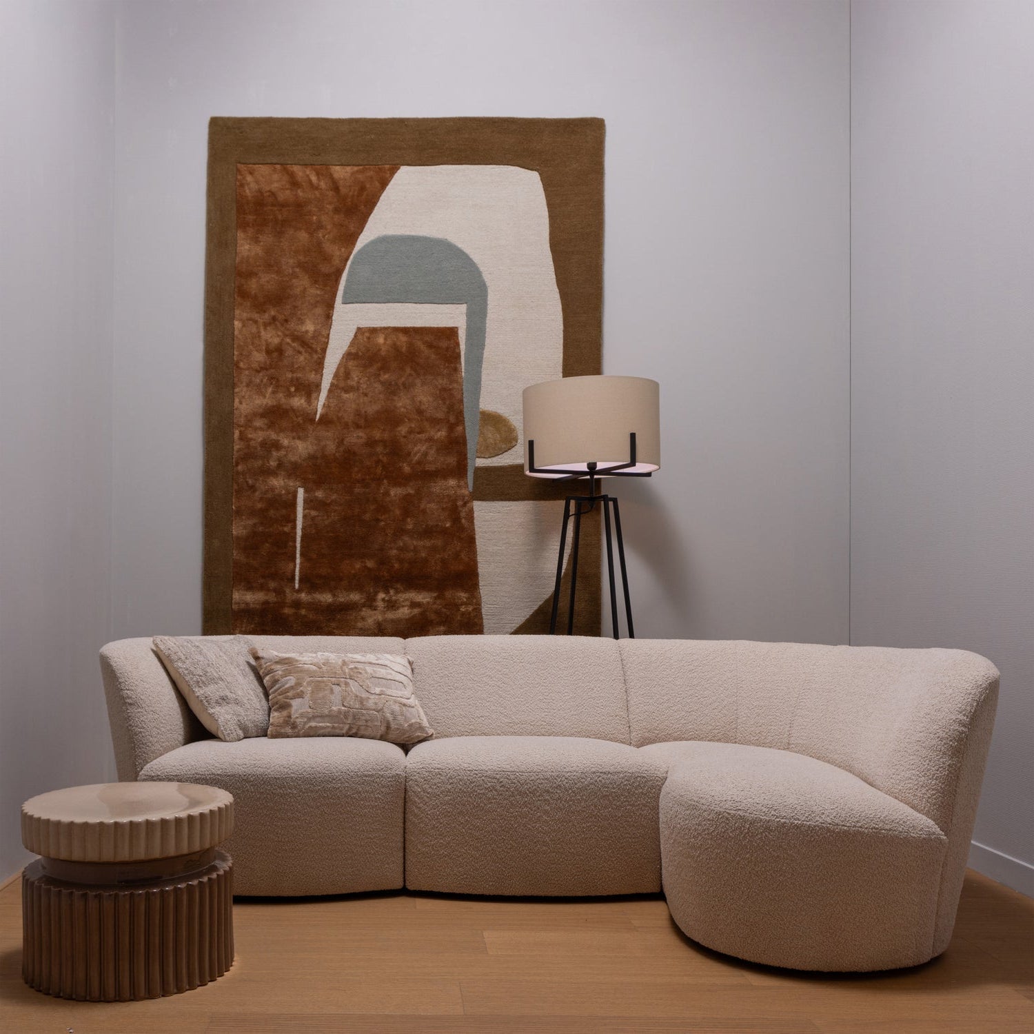 Right -sided Coco cream boucle