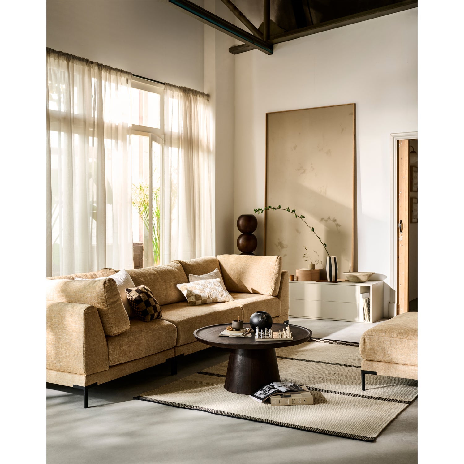 Fauteuil / module COUPLE boterachtige mélange