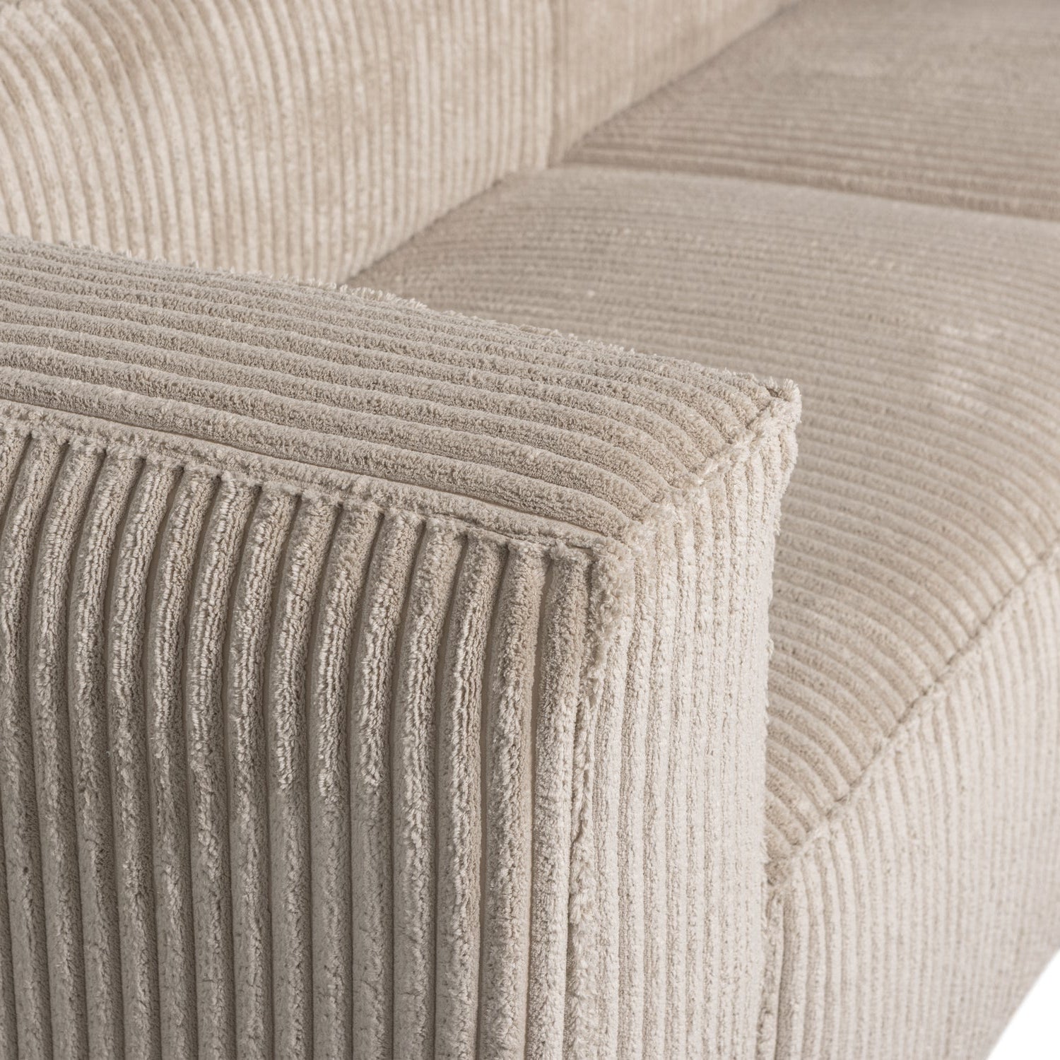 Right -sided corner Bean Beige Corduroy