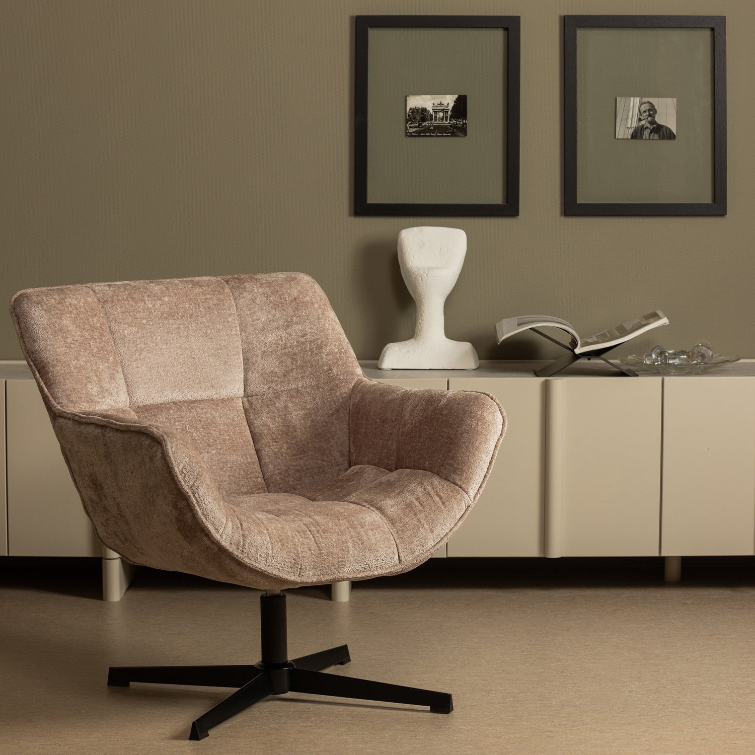 Draaistoel WIBO beige