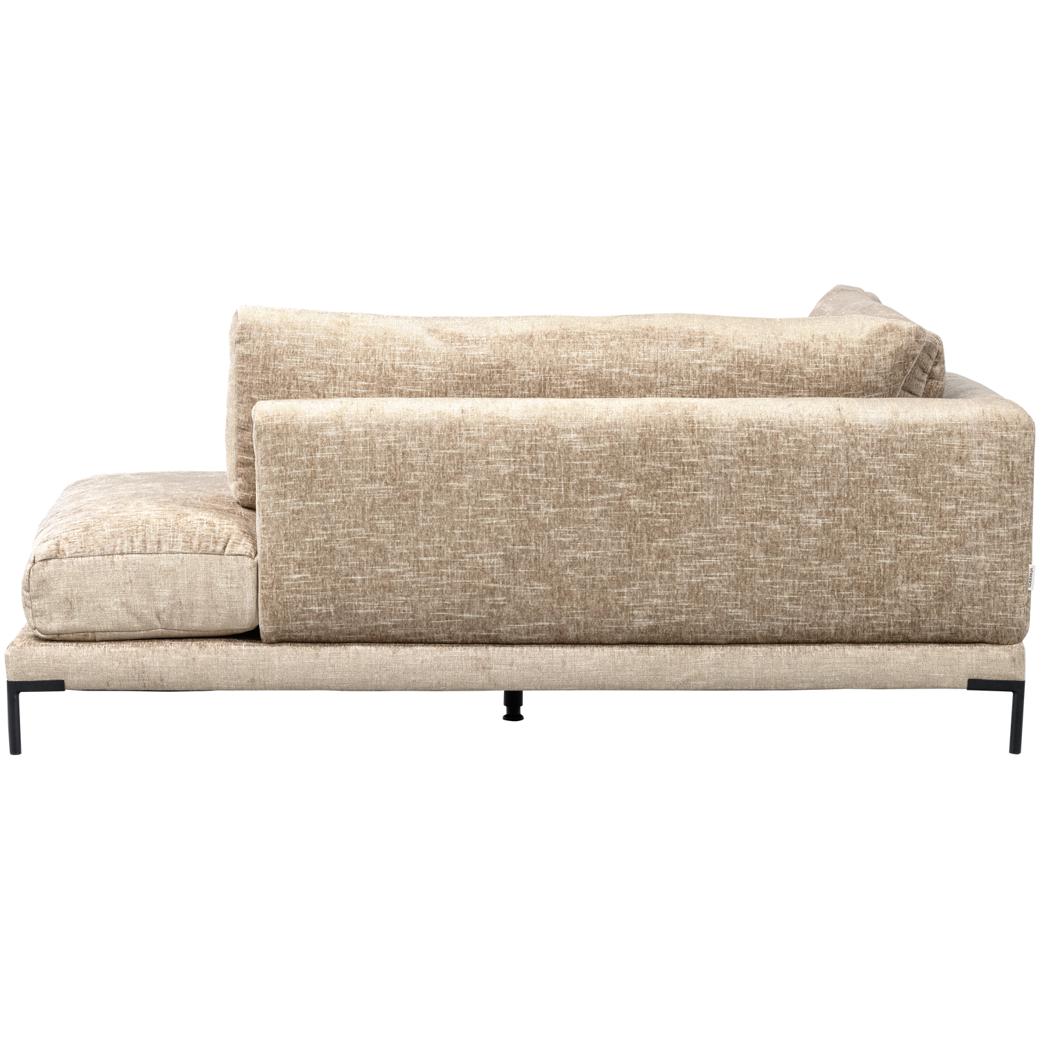 Left-facing chaise longue COUPLE beige mélange