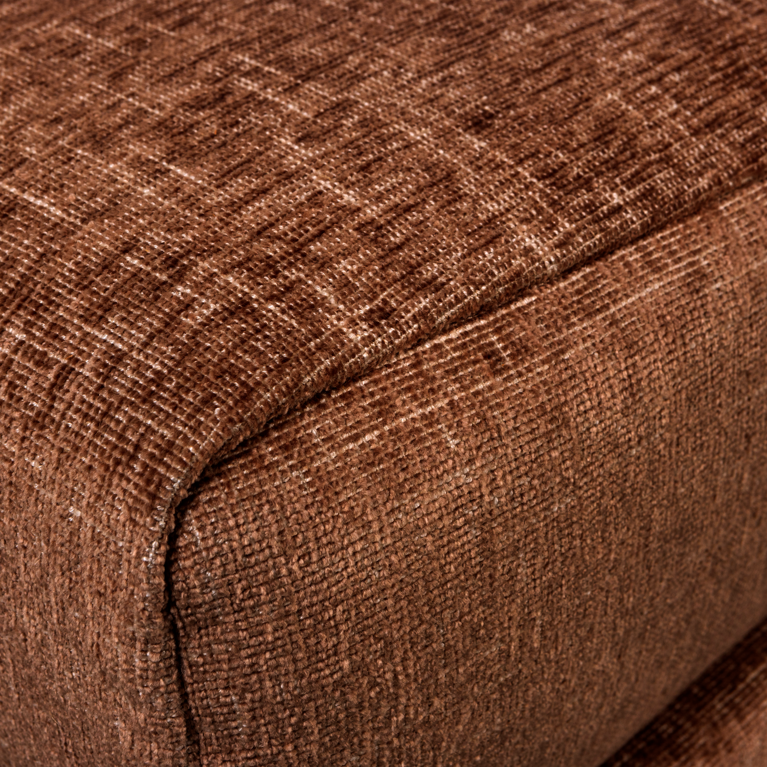 Left-facing chaise longue COUPLE rust mélange