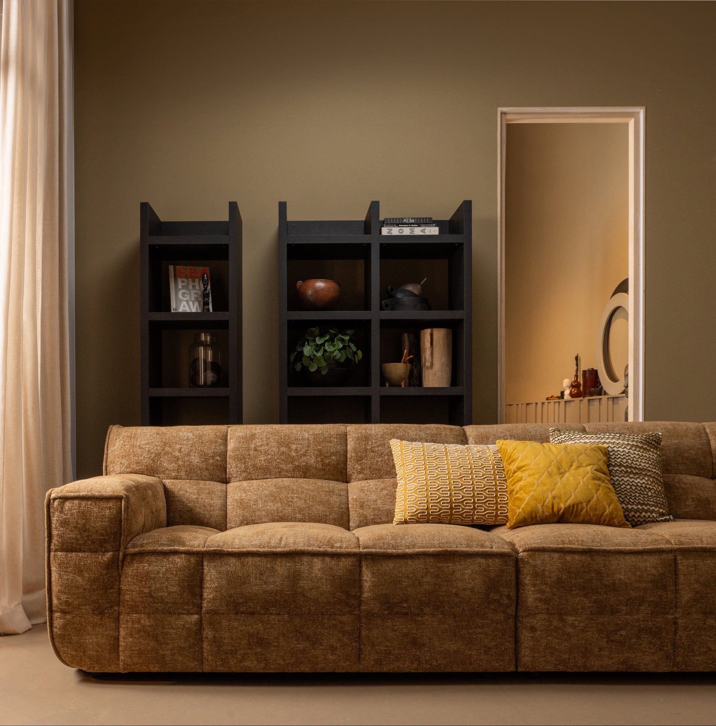 Timor Caramel Melange 4-Person-Sofa