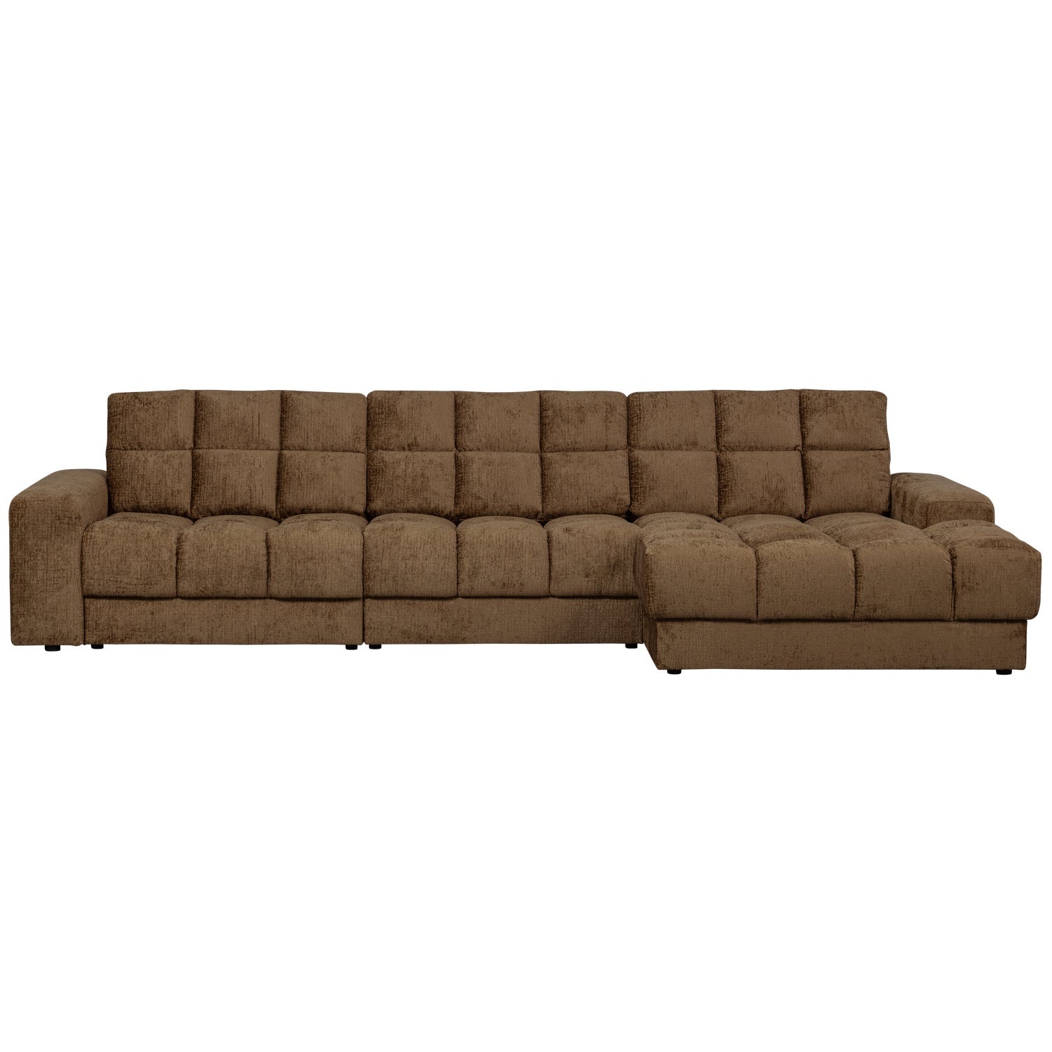 Right-sided Corner Sofa SECOND DATE - BRASS velvet