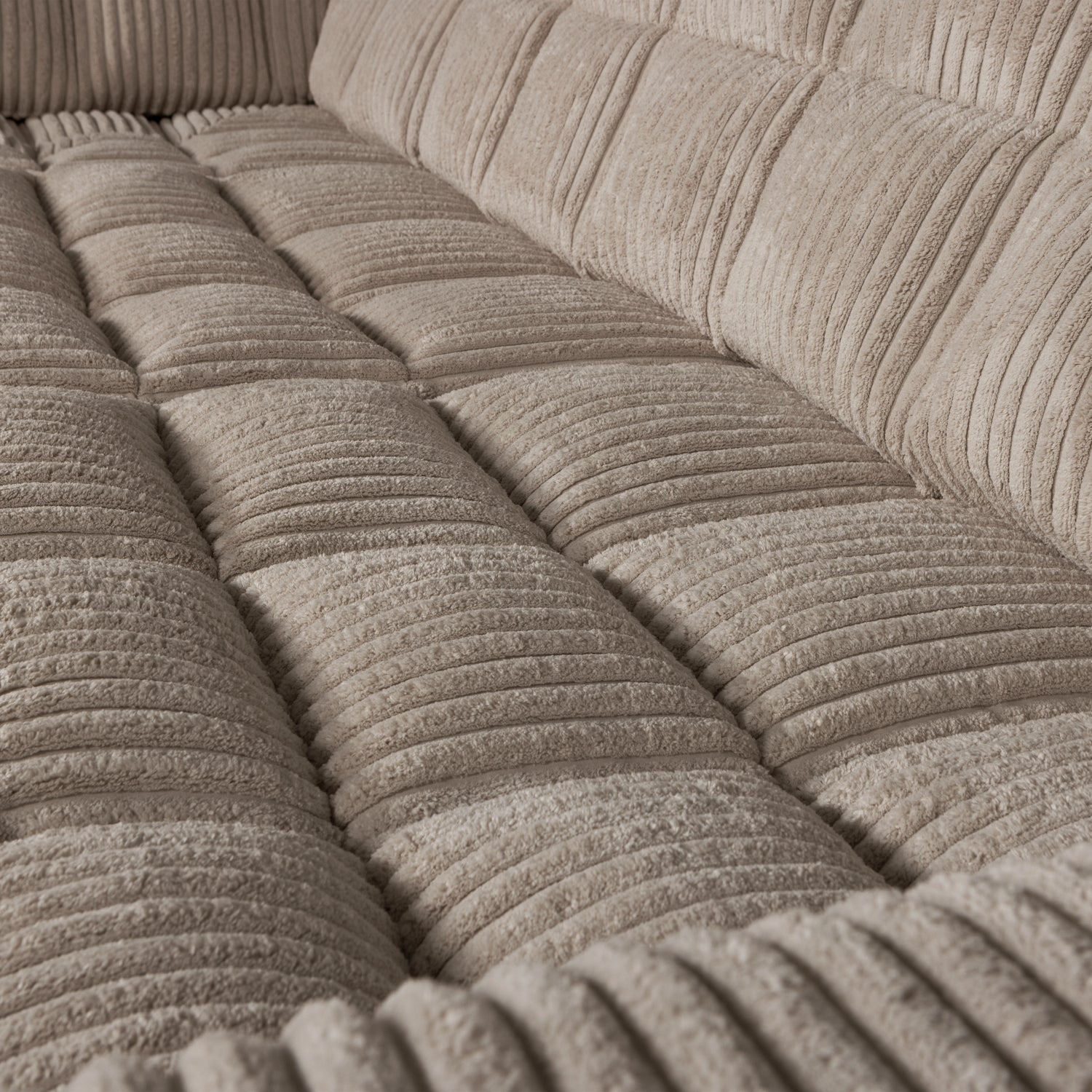 Ecksofa links SECOND DATE braunes Cord