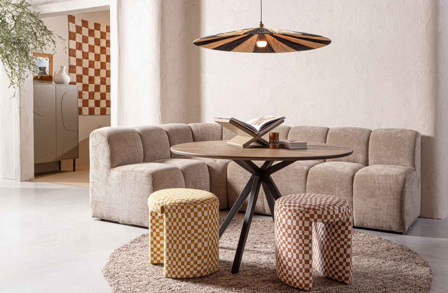 Charlie Stuhlcreme mit Gelb