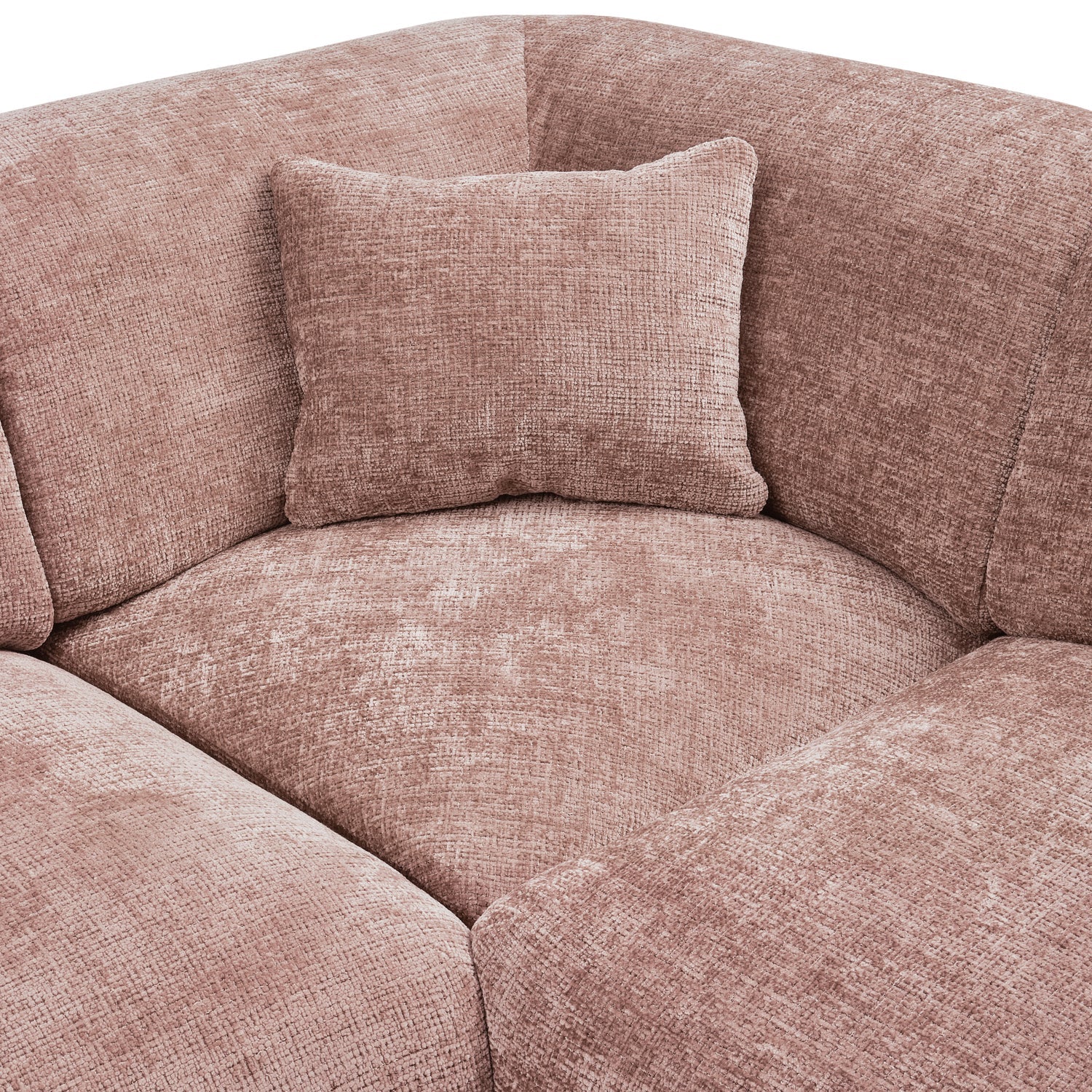 Left-facing panoramic corner sofa CLOUD in pink