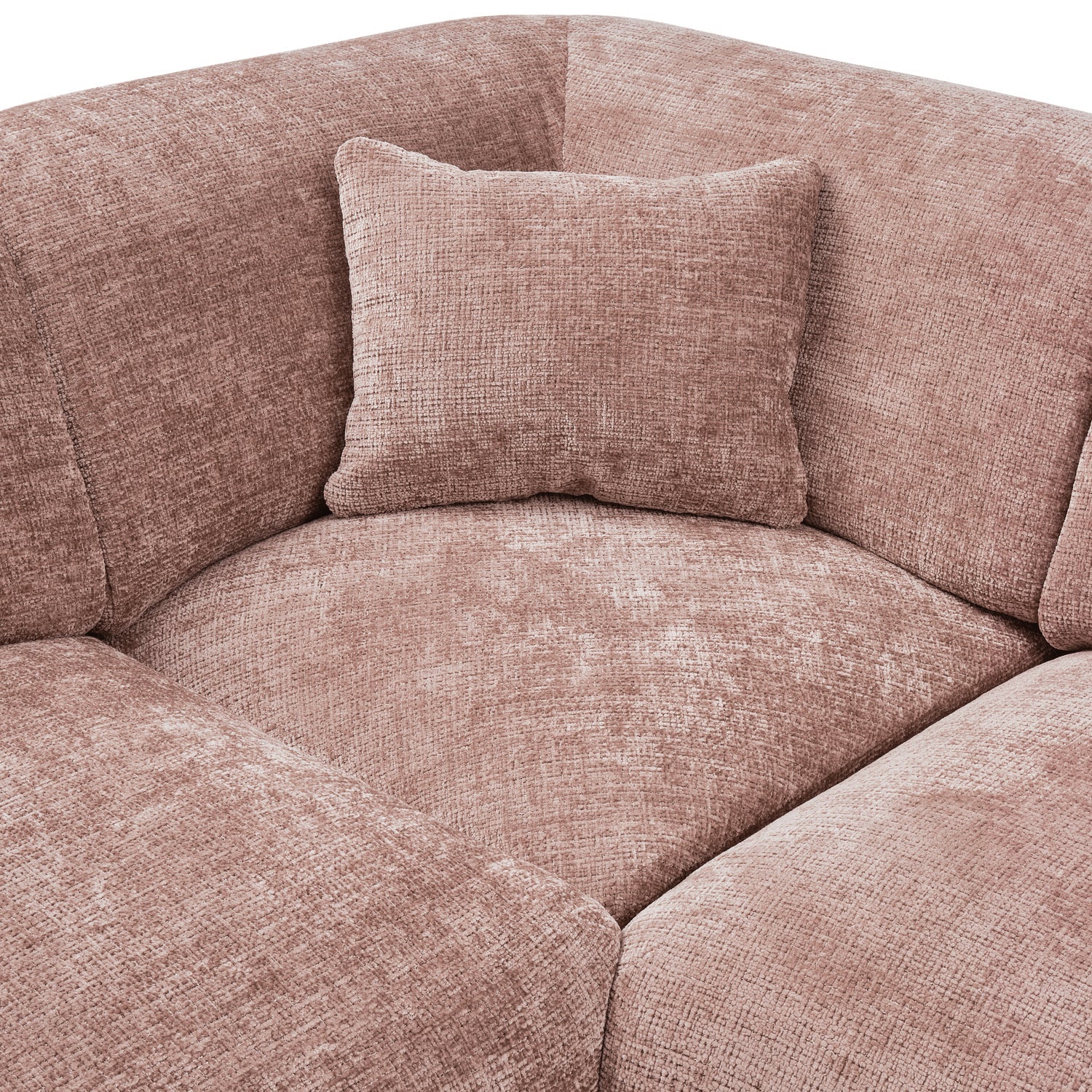 Right-facing panoramic corner sofa CLOUD pink