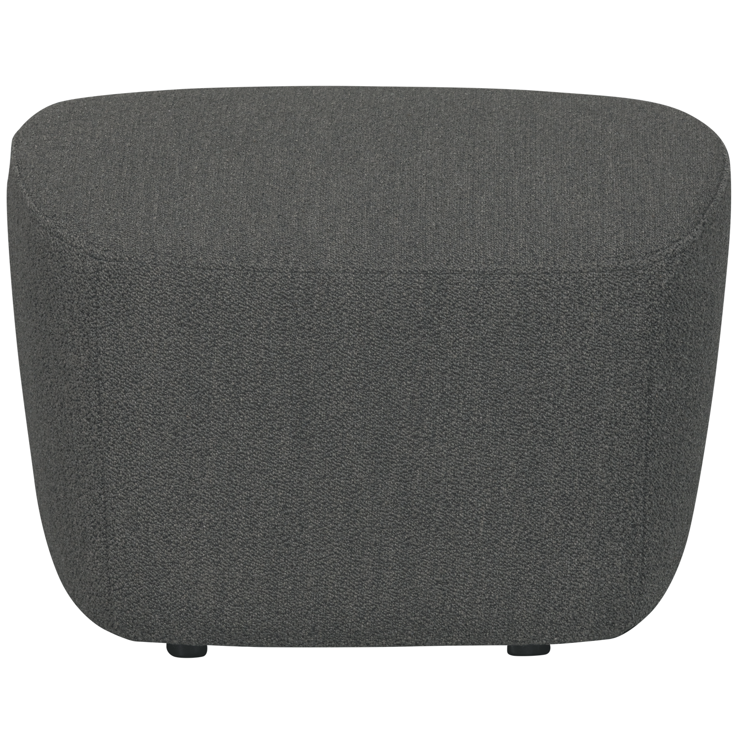 LOFTY Dark Gray Bouclé Pouf