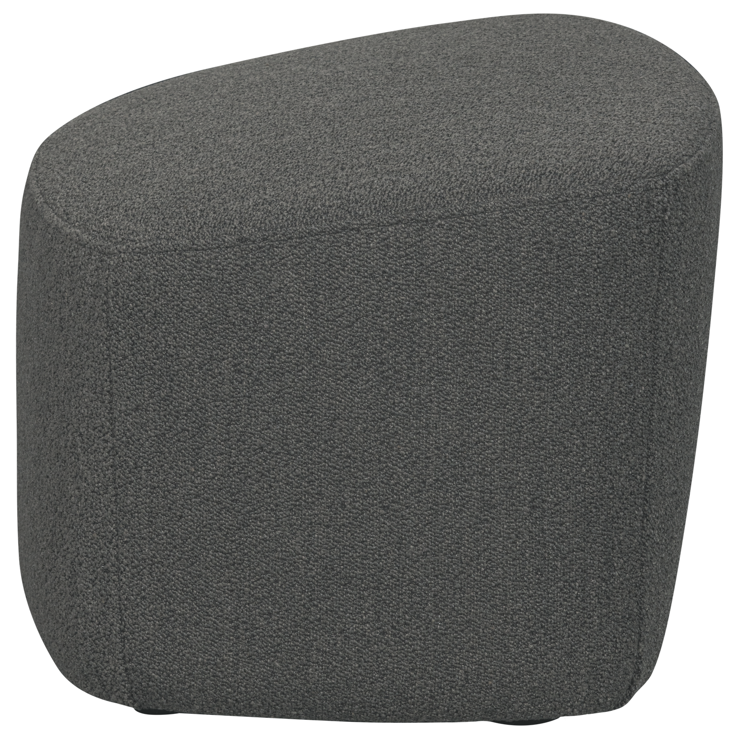 LOFTY Dark Gray Bouclé Pouf