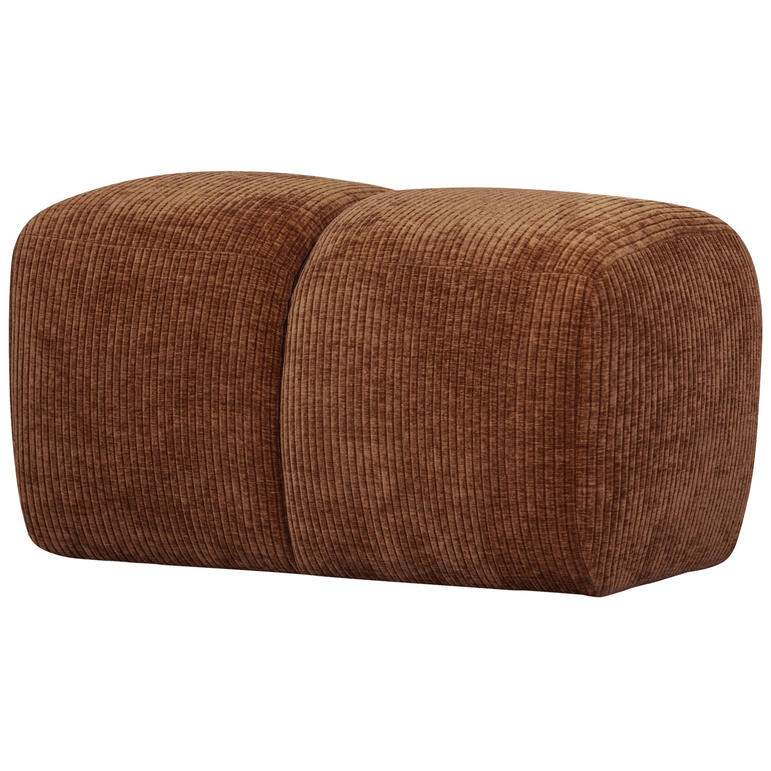 MOJO pouf in brown corduroy