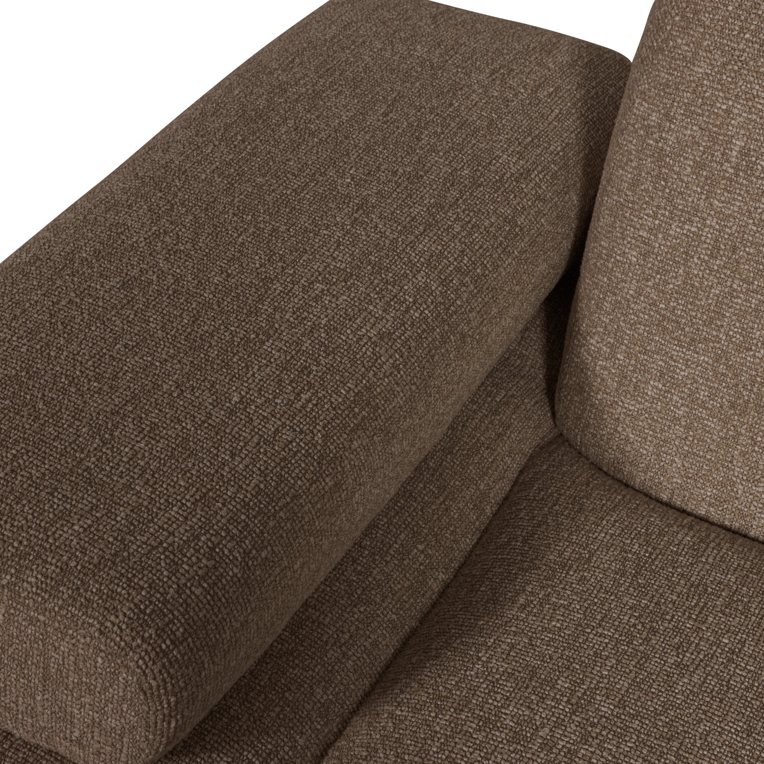 MOJO modular sofa - left element dark brown bouclé