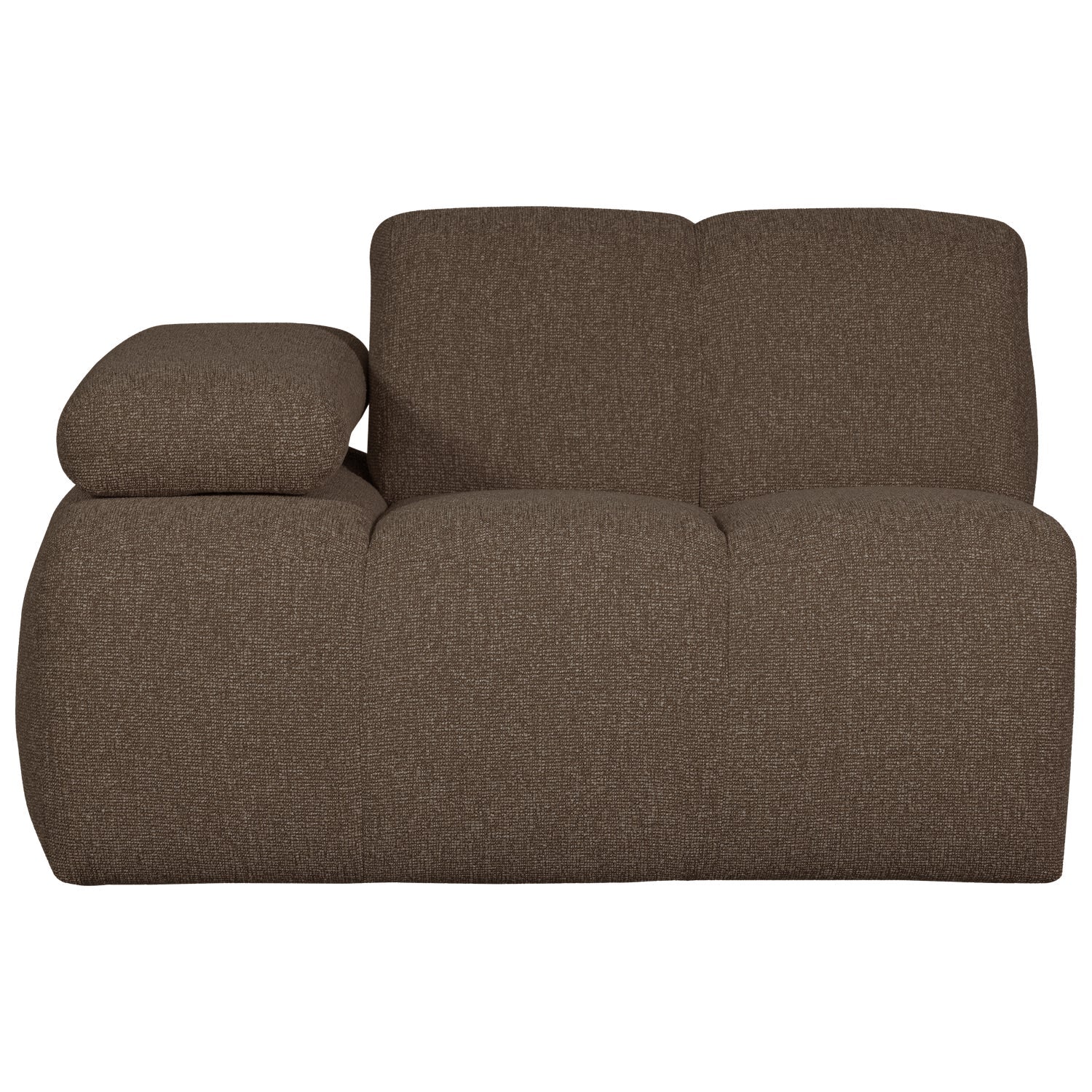 MOJO modular sofa - left element dark brown bouclé