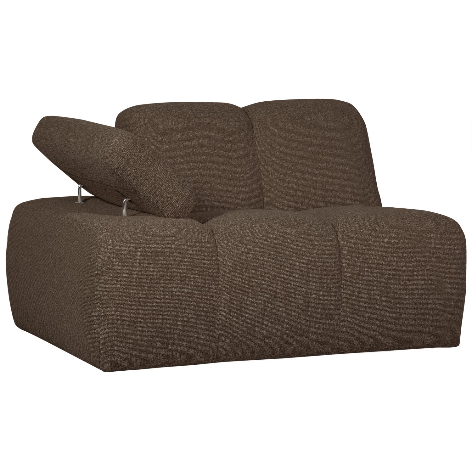 MOJO modular sofa - left element dark brown bouclé