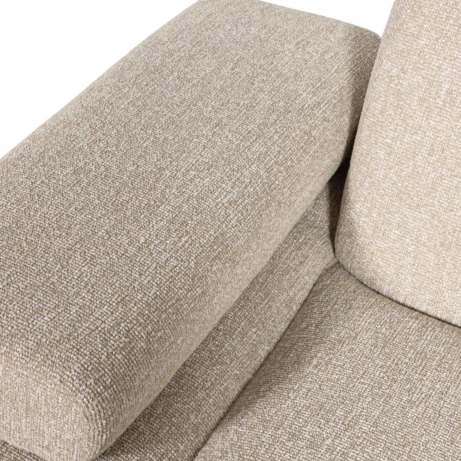 Modulaire bank MOJO - linker element beige gemêleerd bouclé