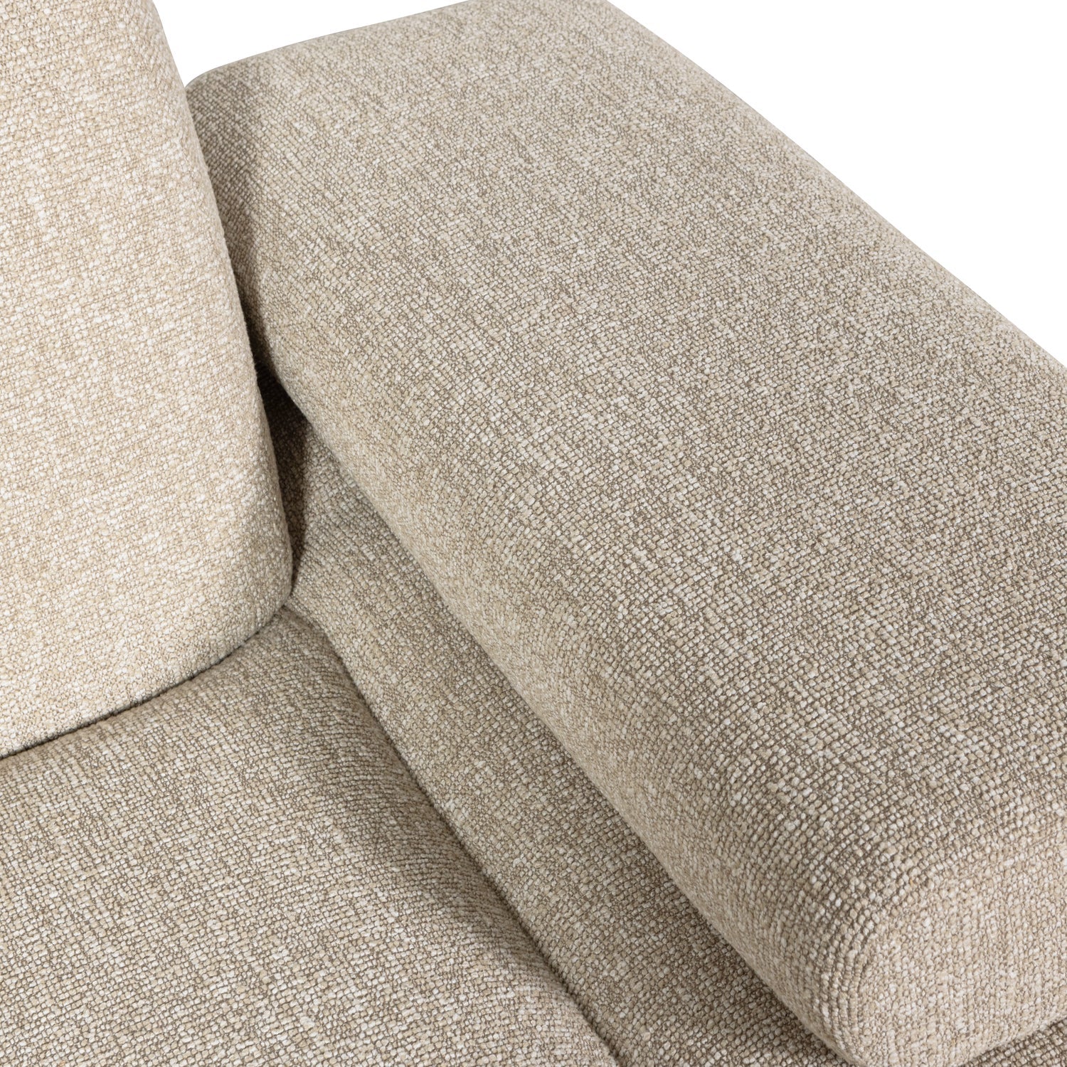 Modulaire bank MOJO - rechts element beige gemêleerd bouclé