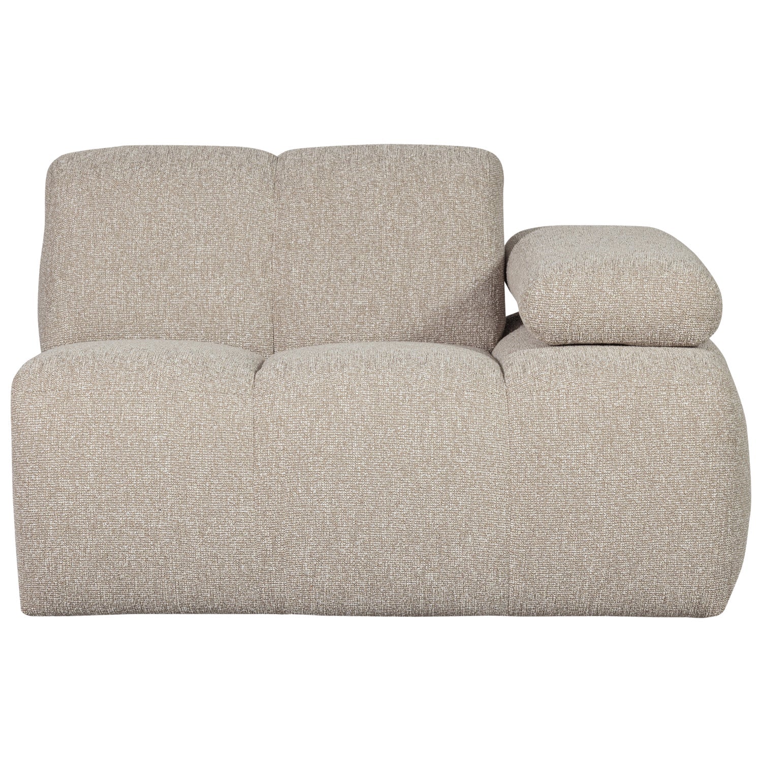 Modulaire bank MOJO - rechts element beige gemêleerd bouclé