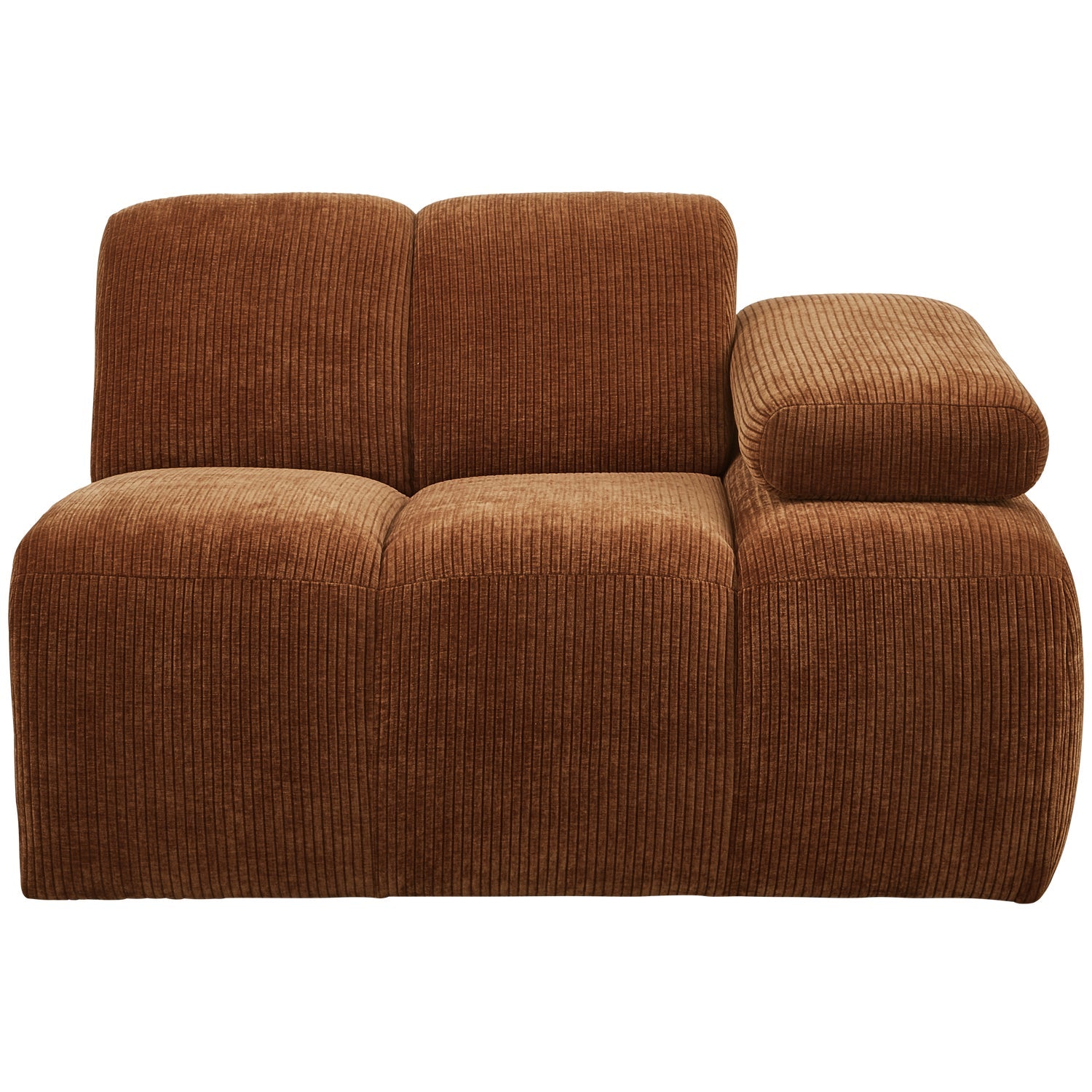 Modulares Sofa MOJO - rechte Element braunes Cord