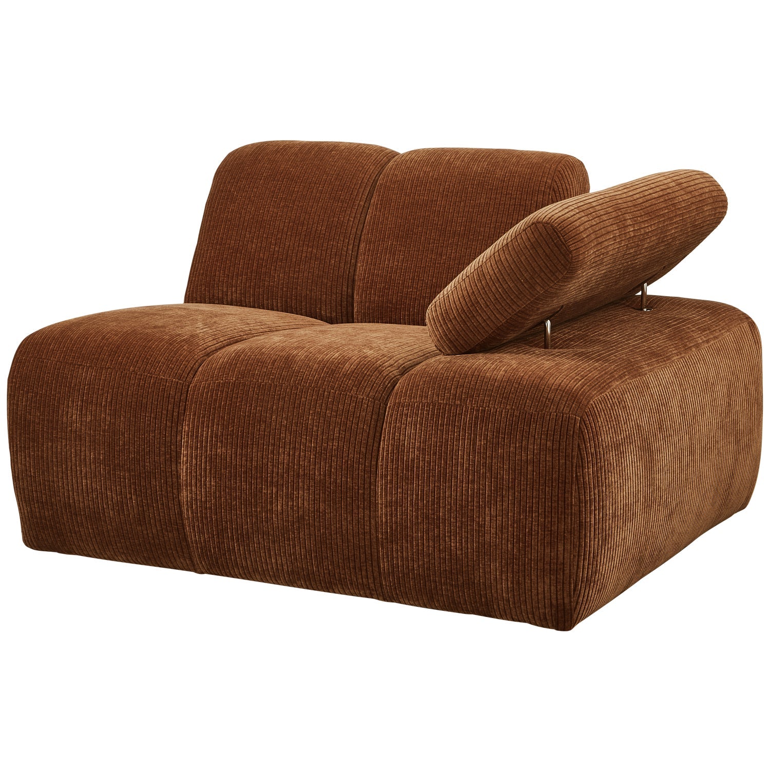 Modulares Sofa MOJO - rechte Element braunes Cord