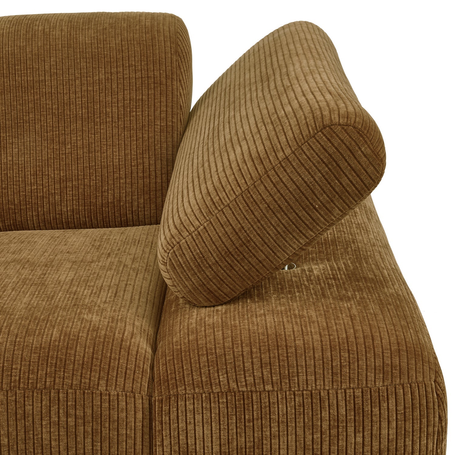 Modulares Sofa MOJO - rechte Element in dunklem Honigcord