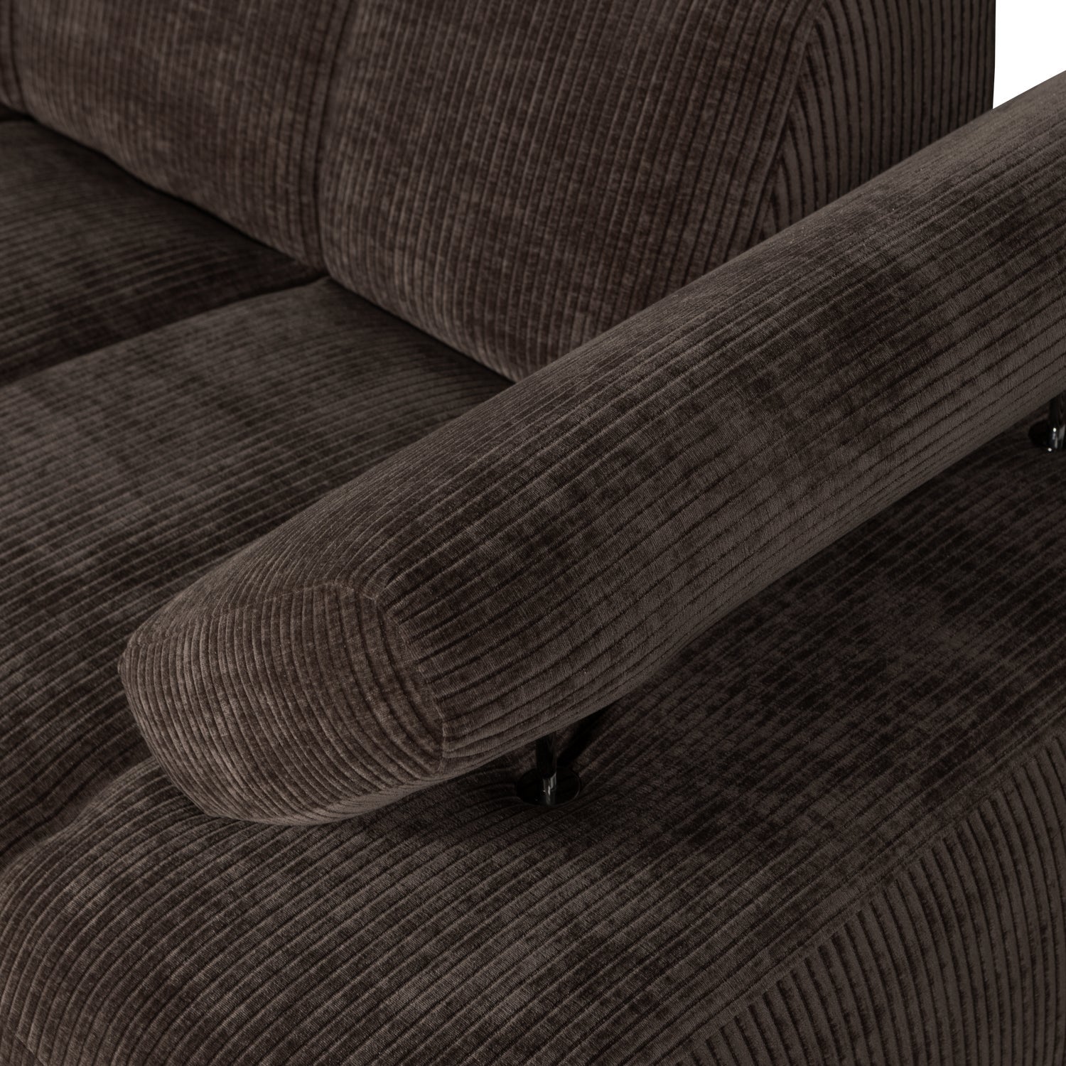 Modulares Sofa MOJO - 1,5-sitziges Element rechtsseitig dunkelbraun Cord