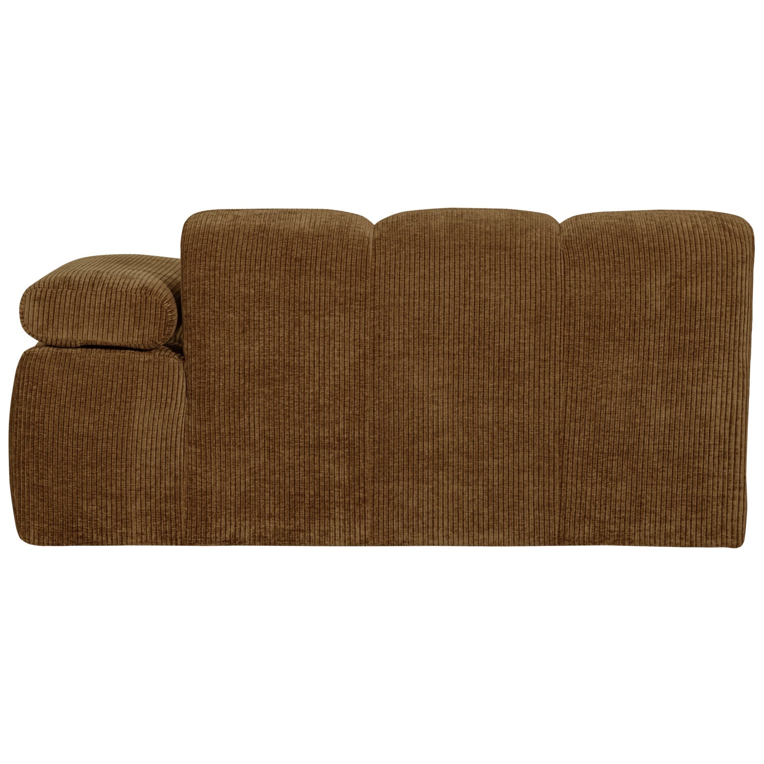 Modulares Sofa MOJO - 1,5-sitziges Element rechtsseitig in dunklem Honigcord