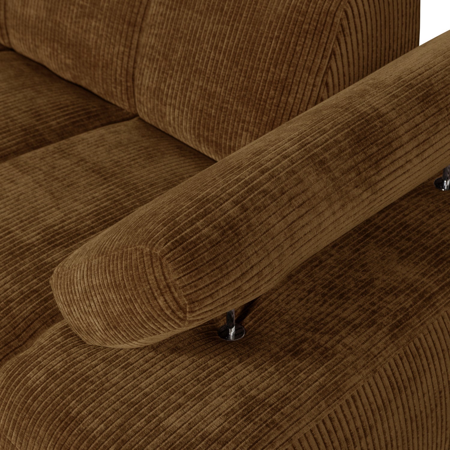 Modulares Sofa MOJO - 1,5-sitziges Element rechtsseitig in dunklem Honigcord