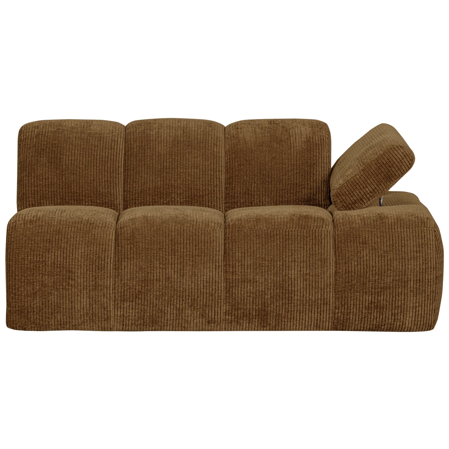 Modulares Sofa MOJO - 1,5-sitziges Element rechtsseitig in dunklem Honigcord