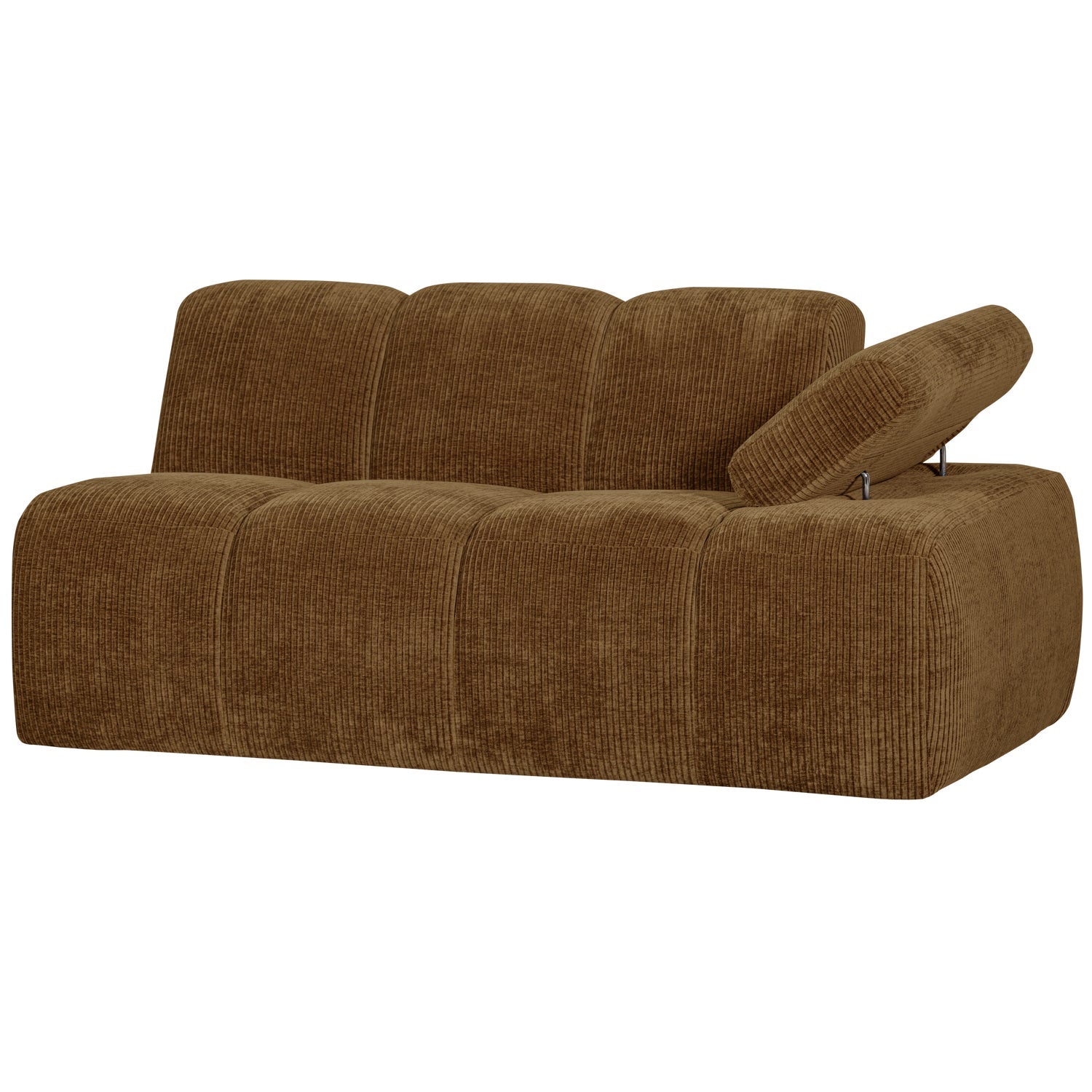 Modulares Sofa MOJO - 1,5-sitziges Element rechtsseitig in dunklem Honigcord