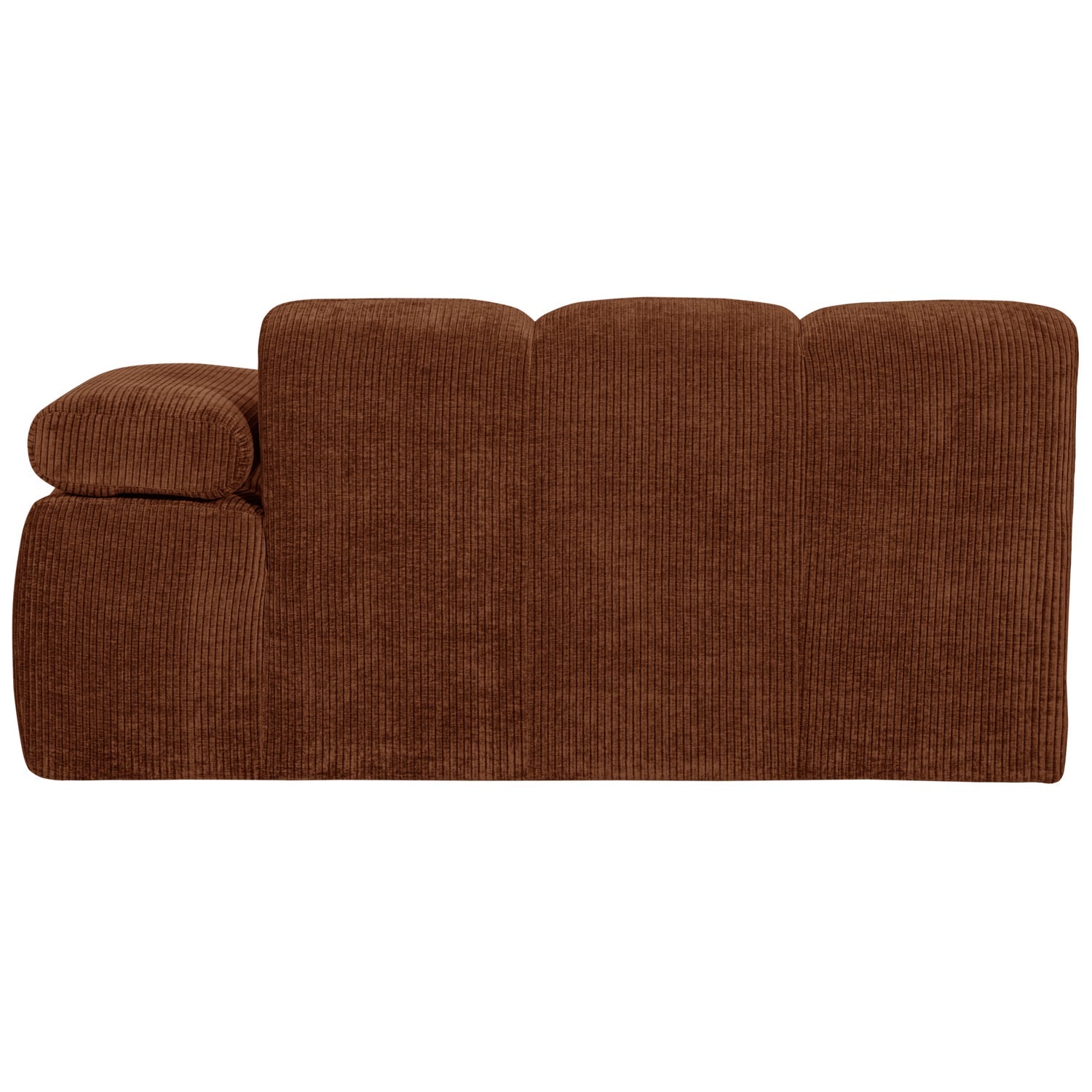 Modulares Sofa MOJO - 1,5-sitziges Element rechtsseitig braunes Cord