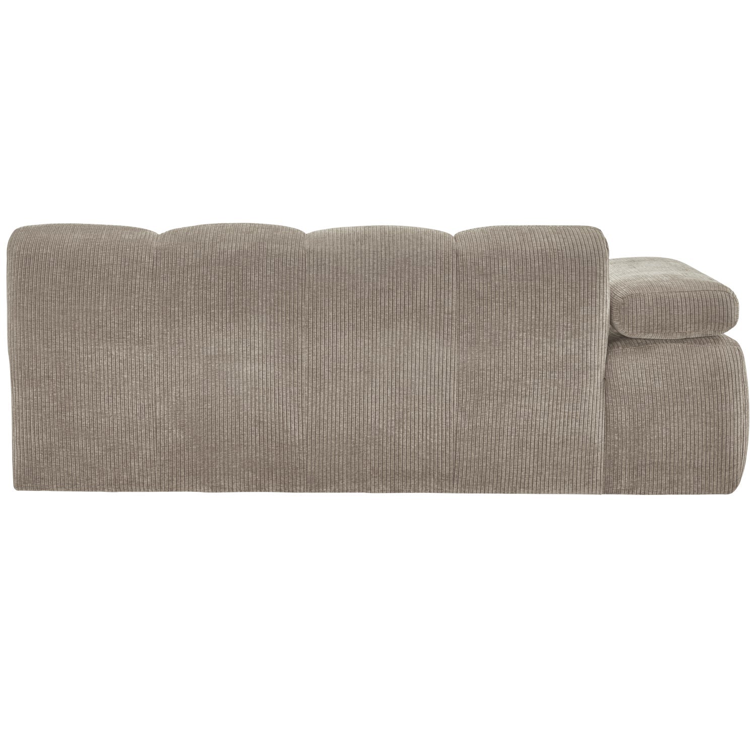 Modulares Sofa MOJO - 2-sitziges Element linksseitig in dunkelsandfarbener Cord-Optik