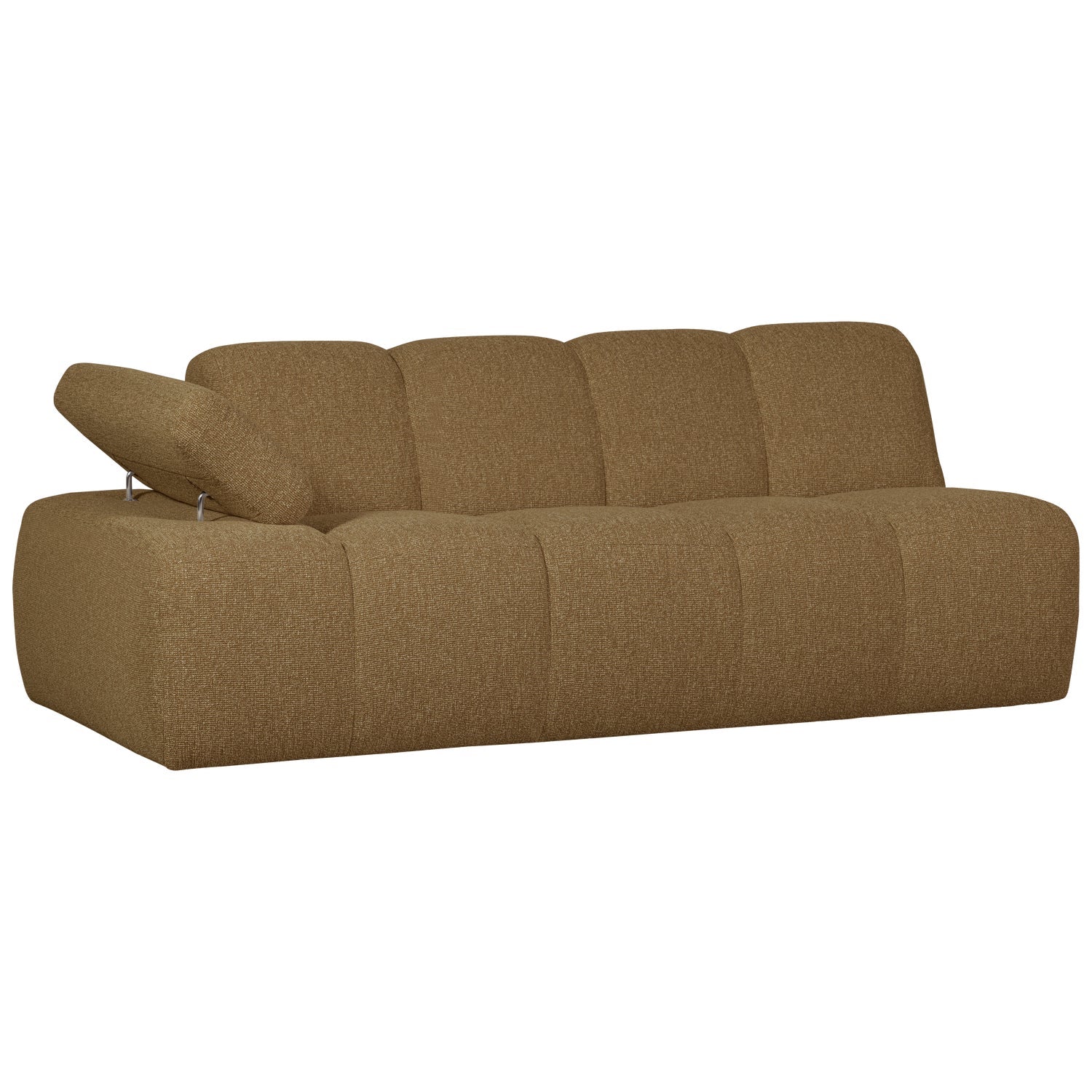 Modulares Sofa MOJO - 2-sitziges Element linksseitig in dunklem Honig-Bouclé