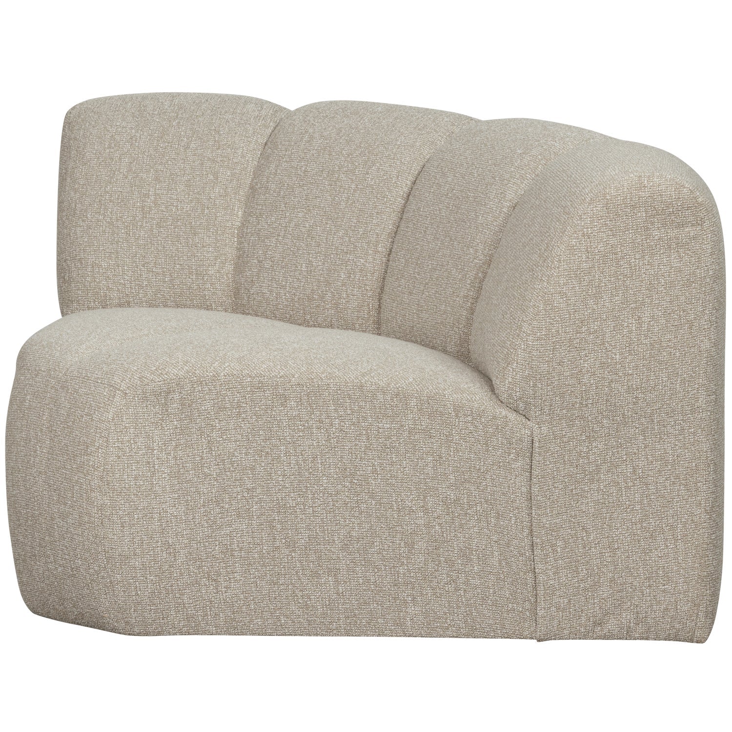 Modulares Sofa MOJO - Eckelement beige Melange Bouclé