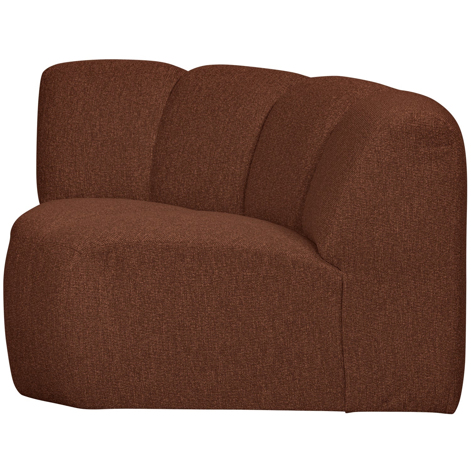 Modulares Sofa MOJO - braunes Bouclé-Eckelement