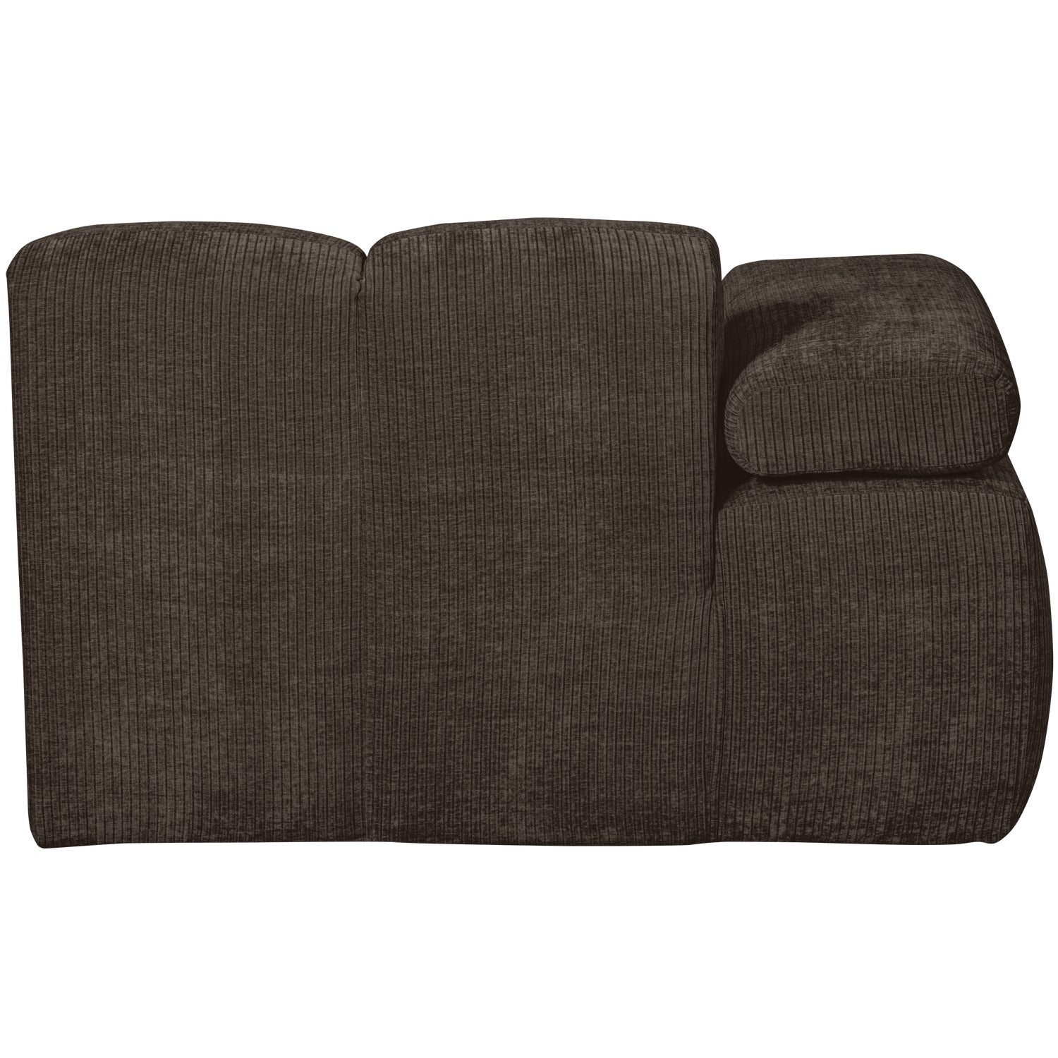MOJO modular sofa - left-sided dark brown corduroy chaise longue