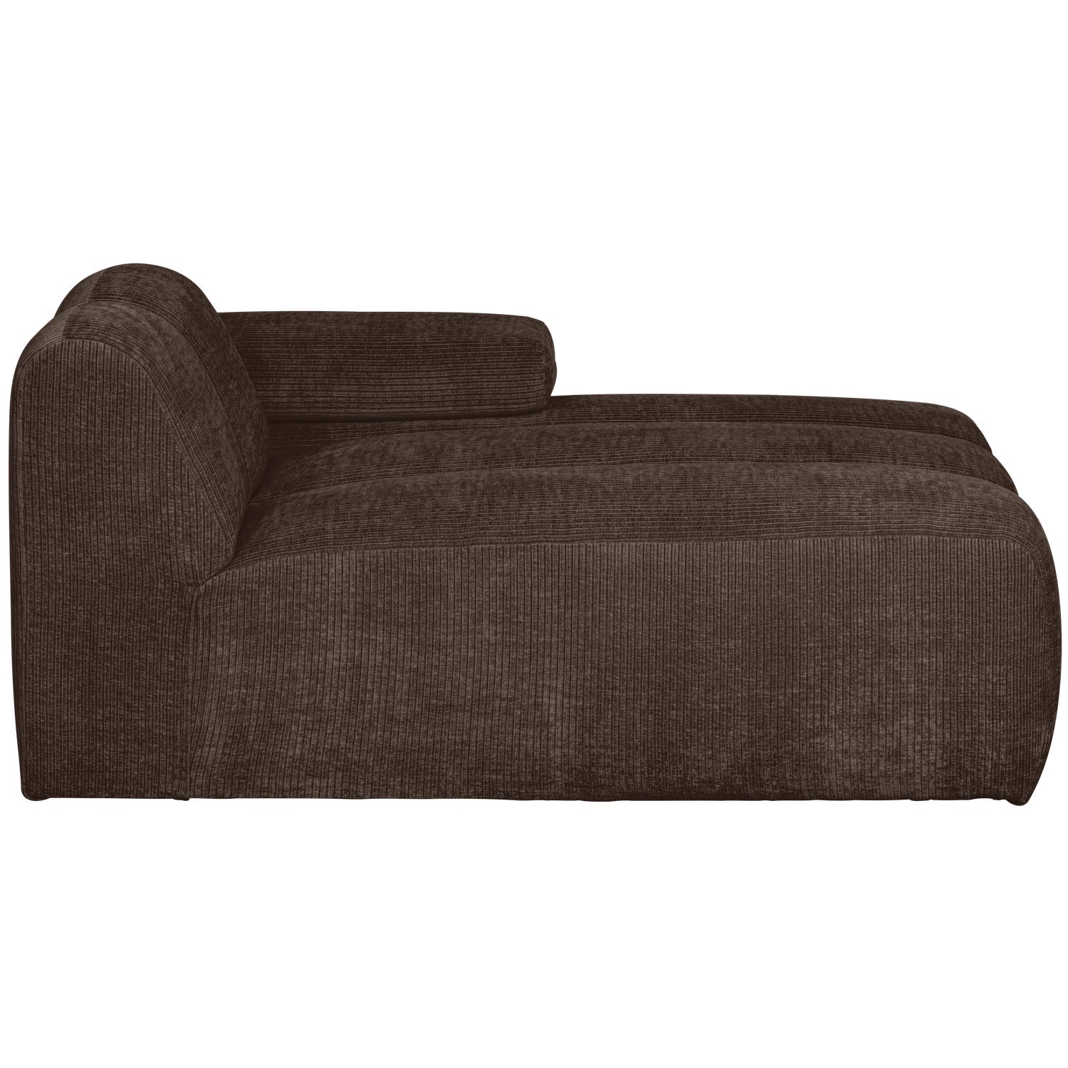 Modulares Sofa MOJO - rechtsseitiger Chaiselongue in dunkelbraunem Cord