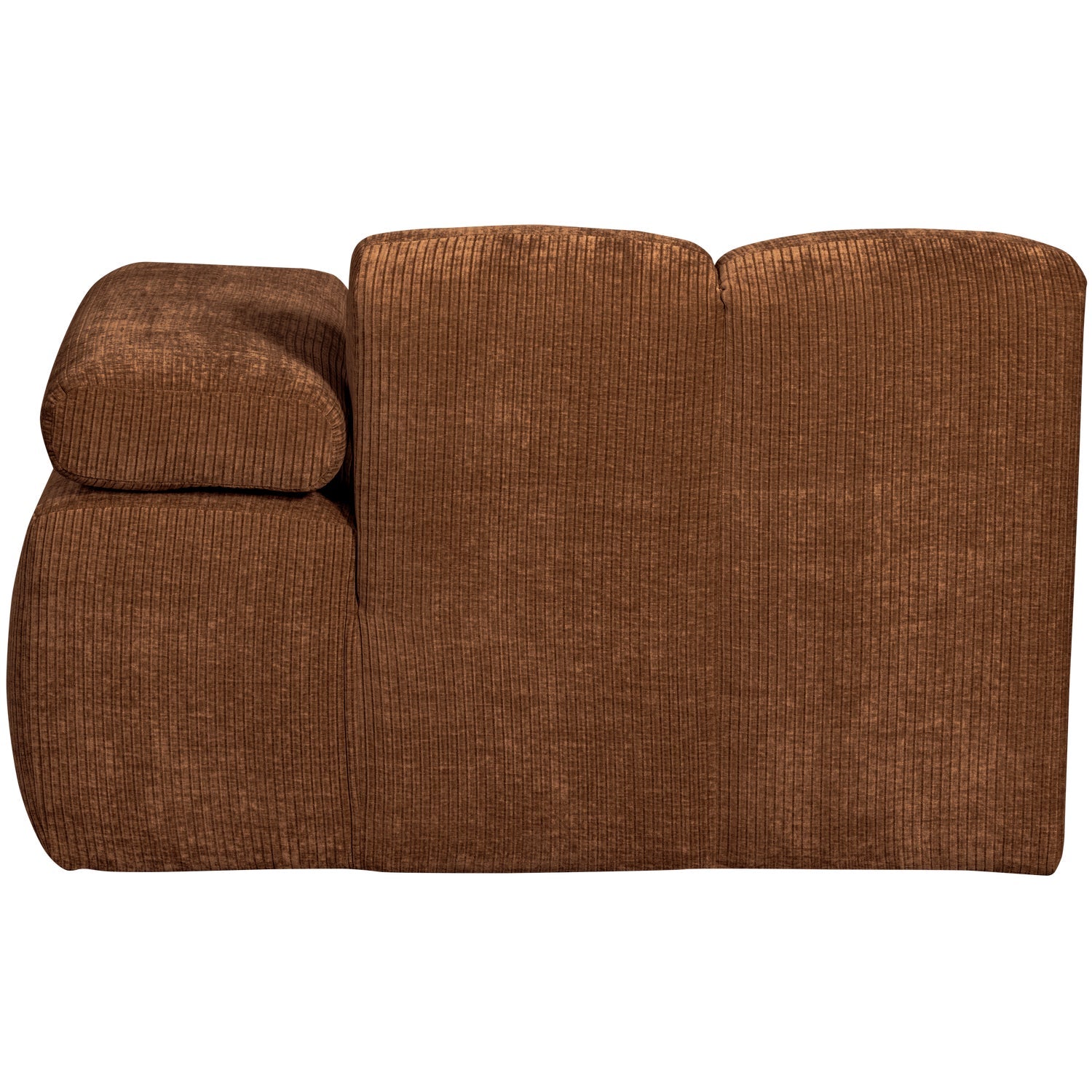 Modulaire bank MOJO - rechtszijdige chaise longue roestbruin corduroy