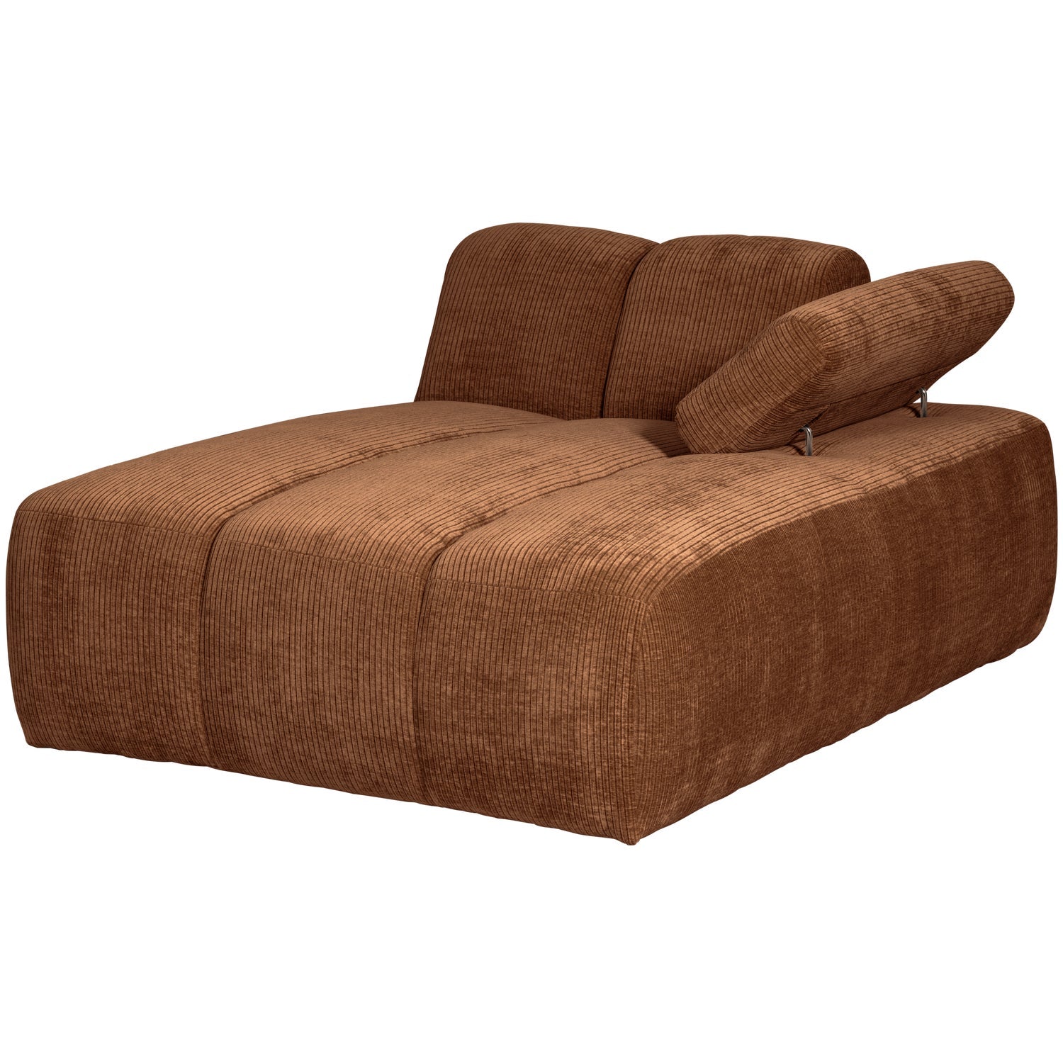 Modulaire bank MOJO - rechtszijdige chaise longue roestbruin corduroy