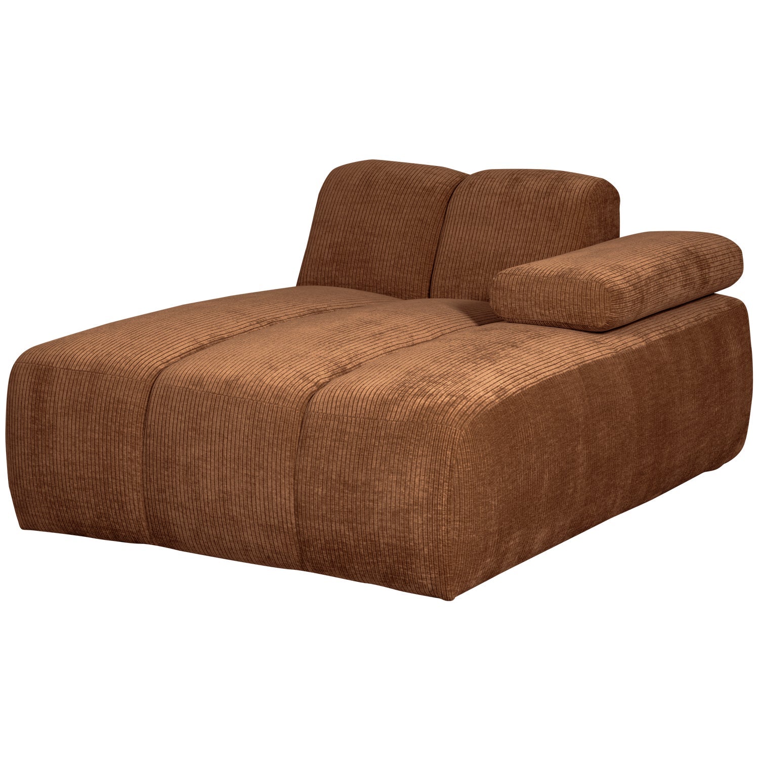 Modulaire bank MOJO - rechtszijdige chaise longue roestbruin corduroy