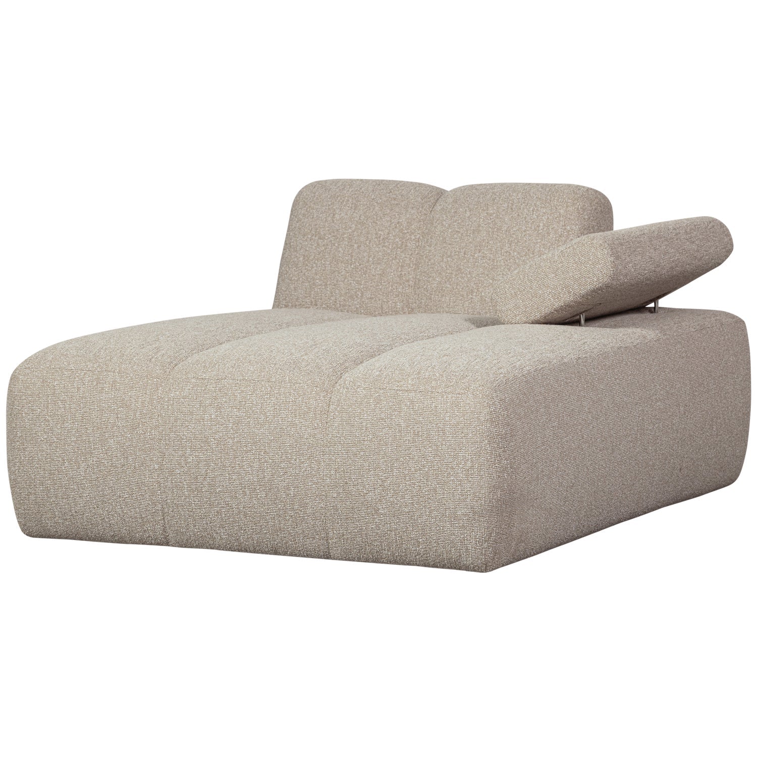 Sofa modułowa MOJO - szezlong prawostronny beżowy melanż bouclé, marka Woood