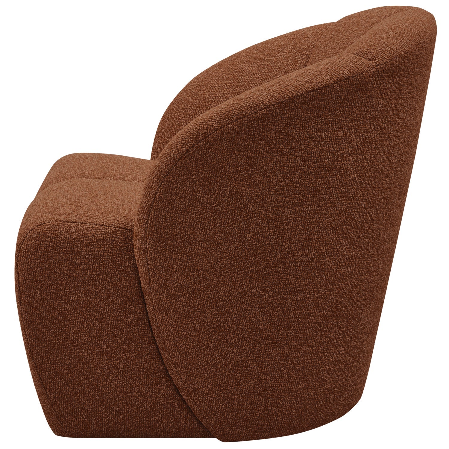 MOJO brown bouclé swivel armchair