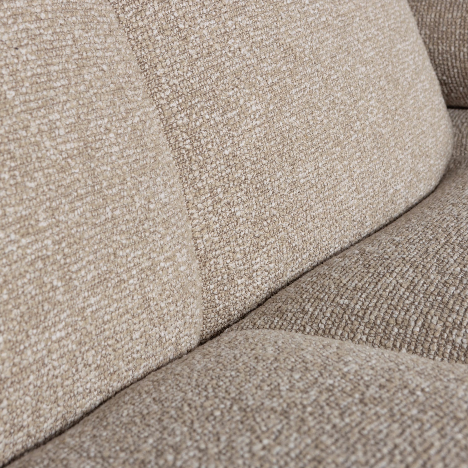 Left-facing modular corner sofa MOJO beige mélange bouclé
