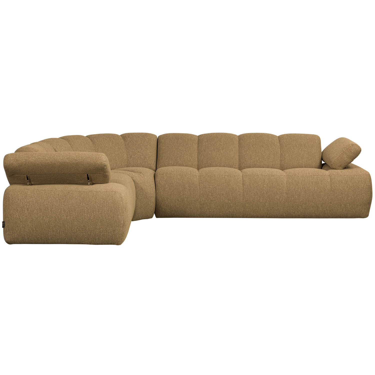 Narożnik modułowy lewostronny 6-osobowy MOJO miodowy melanż boucle – sofa narożna