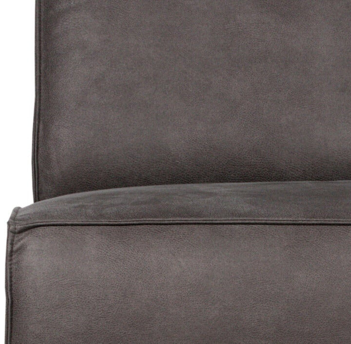 Fauteuil STATEMENT donkergrijs leer