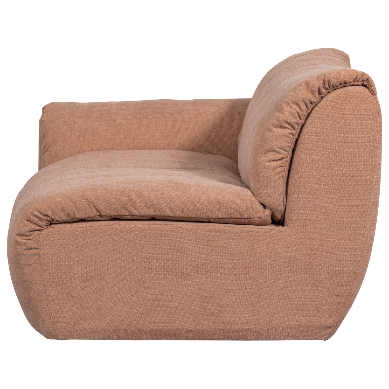 Modulares Sofa BAGGY - linkes Element in Rosa
